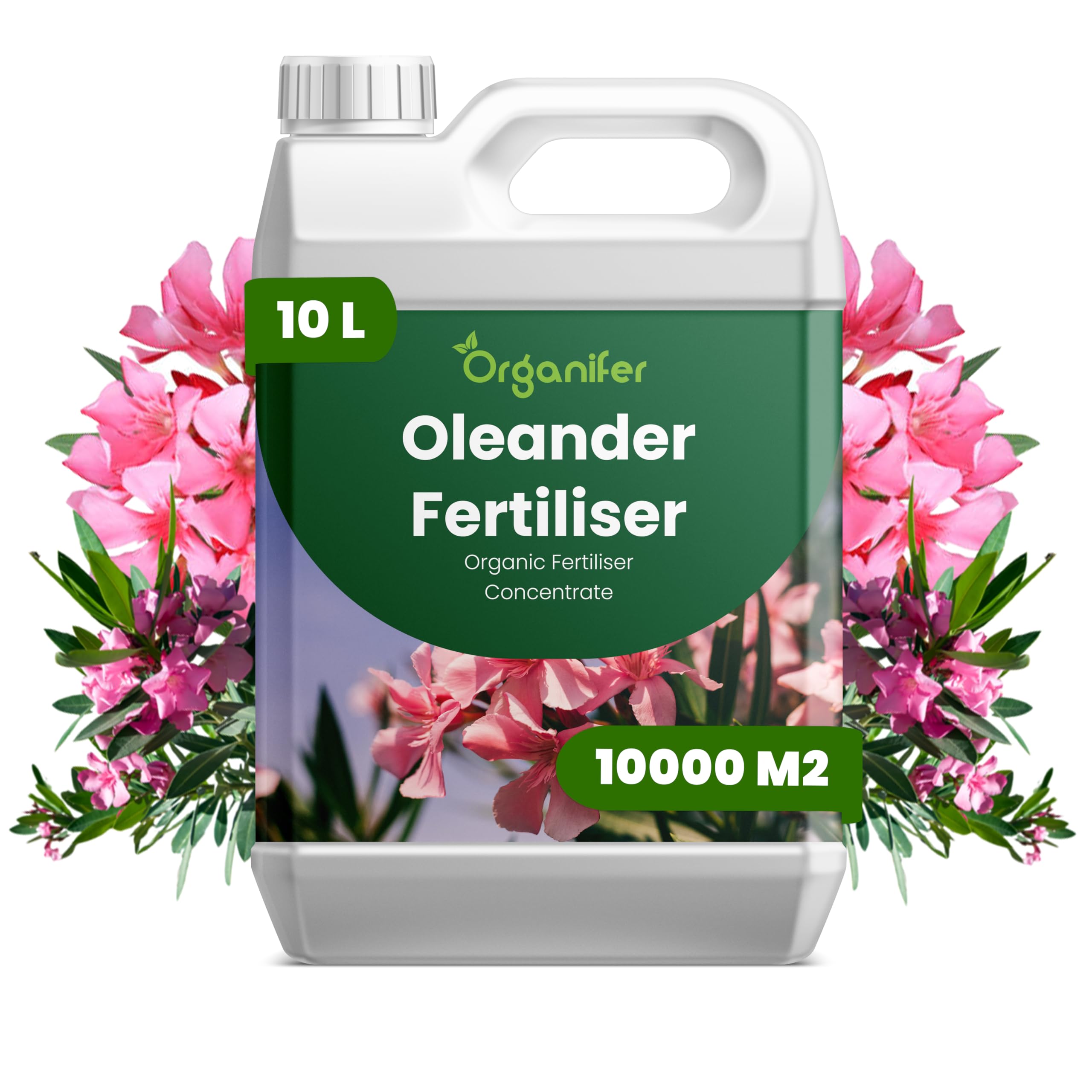 Engrais Liquide Pour Laurier-rose - 10L - NPK 2-1-8 | Feuilles Saines Et Floraison Abondante - Stimule Racines Et Vitalité - Organifer