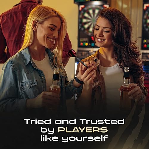 Miniatura 6 de IgnatGames Juego de 6 dardos de punta de acero  Dardos profesionales con ejes de aluminio + juego de dardos de madera  Pantalla de dardos con