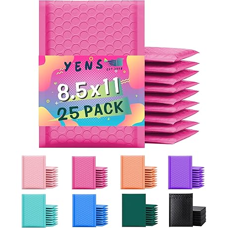 Deluxe Poly Bubble Padded Envelopes 8.5x12 Mailing Cushion Pack