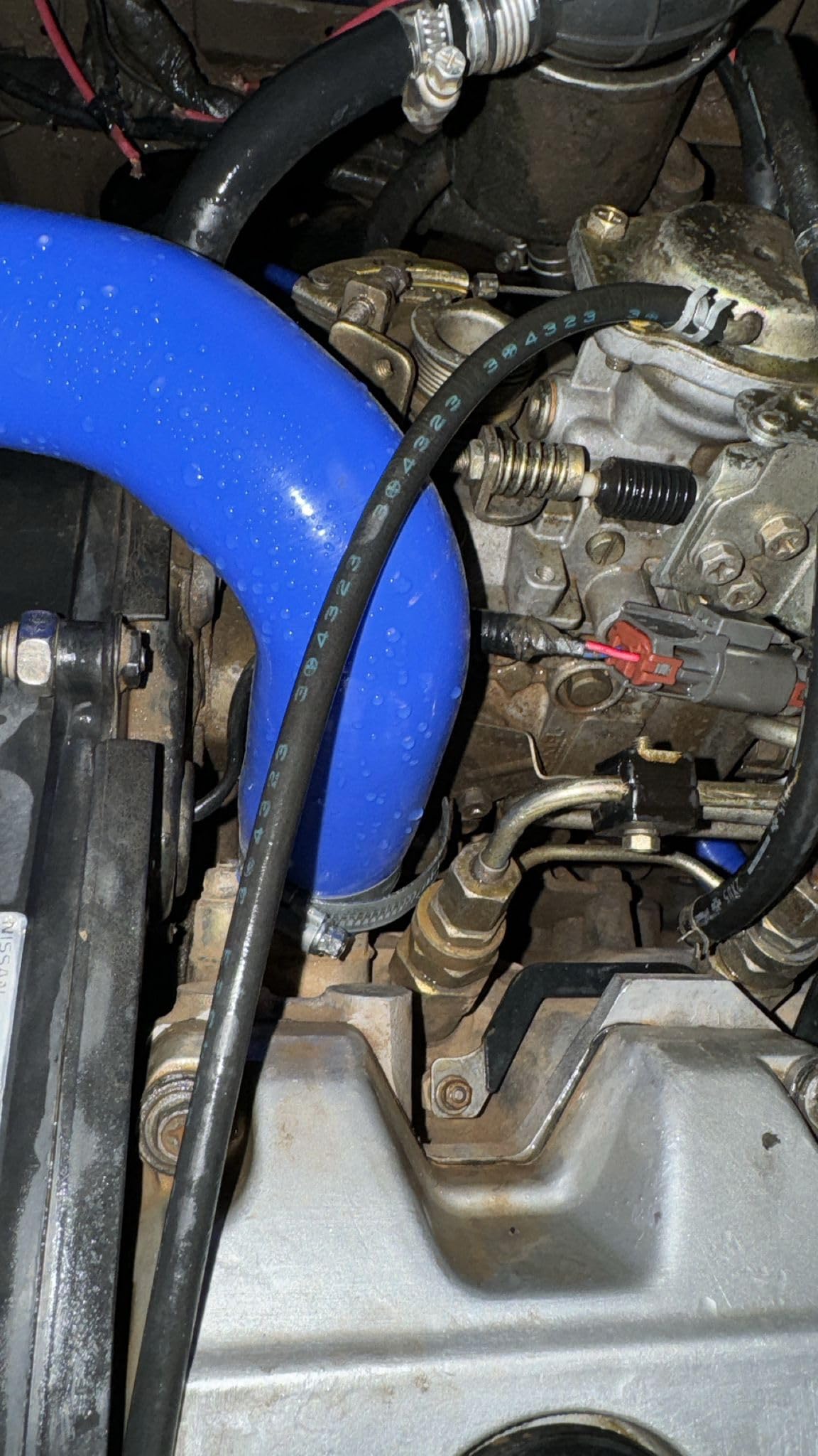 Juego Completo de 13 Manguitos del Circuito de Agua Refrigerante compatible con Nissan Patrol 260 K260 RD28T y RD28: Silicona Reforzada de 5mm (no válido para Y60) (Negro)