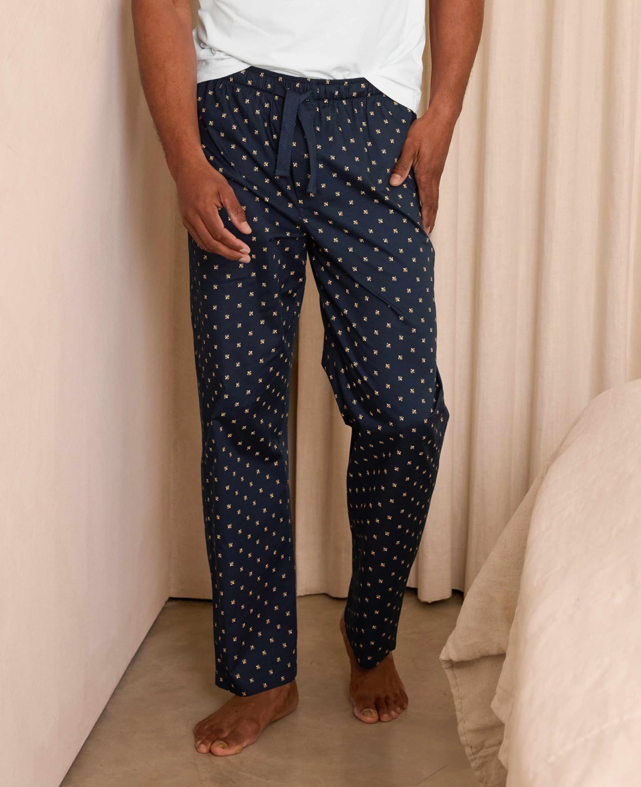 The Savile Row Company London Pantalon de pyjama 100% coton brossé doux pour homme
