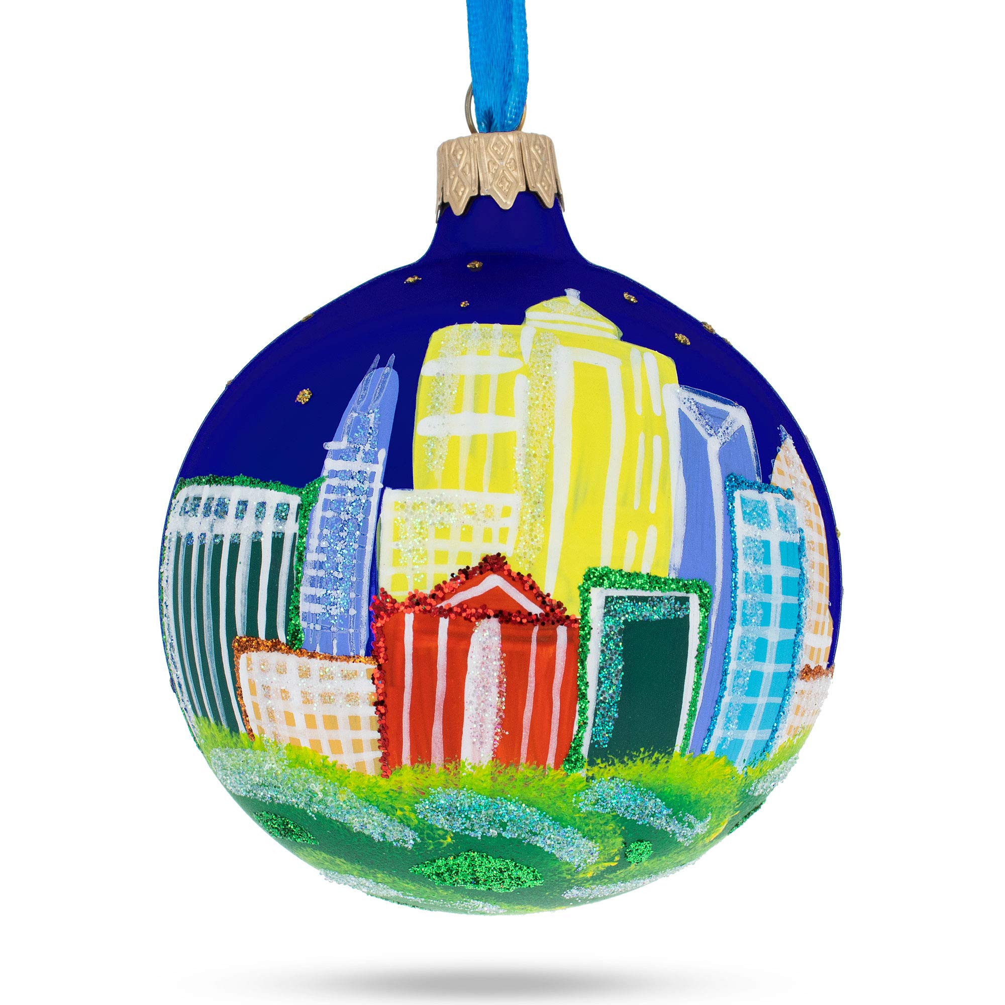 Amazon.co.jp: ノースカロライナ州シャーロット ガラスクリスマス