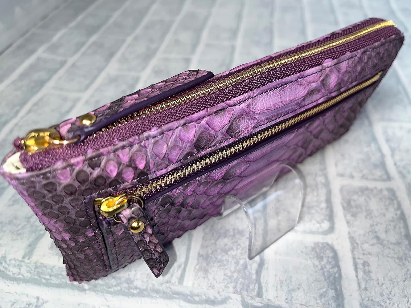正規品　極美品　希少　TOD'S ロゴプレート　パイソン　ダークパープル　長財布 楽天市場】【5％クーポン】【訳あり】 パイソン 長財布 メッシュ