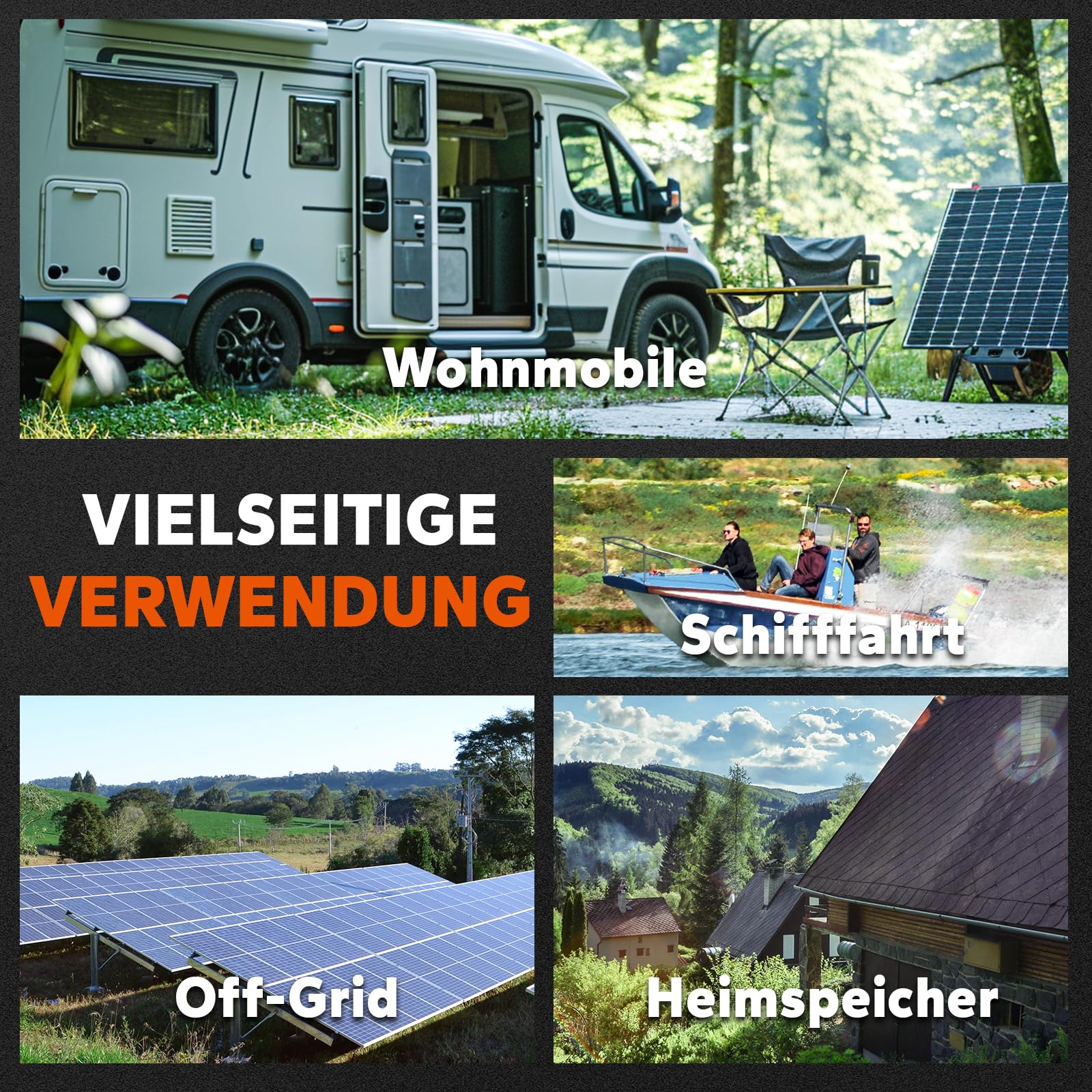 LiTime LiFePO4 200Ah 12V Plus Lithium Batterie Eingebautes 200A BMS, Max.15000 Zyklen und 2560W Ausgangsleistung, 10 Jahre Lebensdauer, für Wohnmobil, Solaranlage, Camping, Solar Home Systeme, Boote