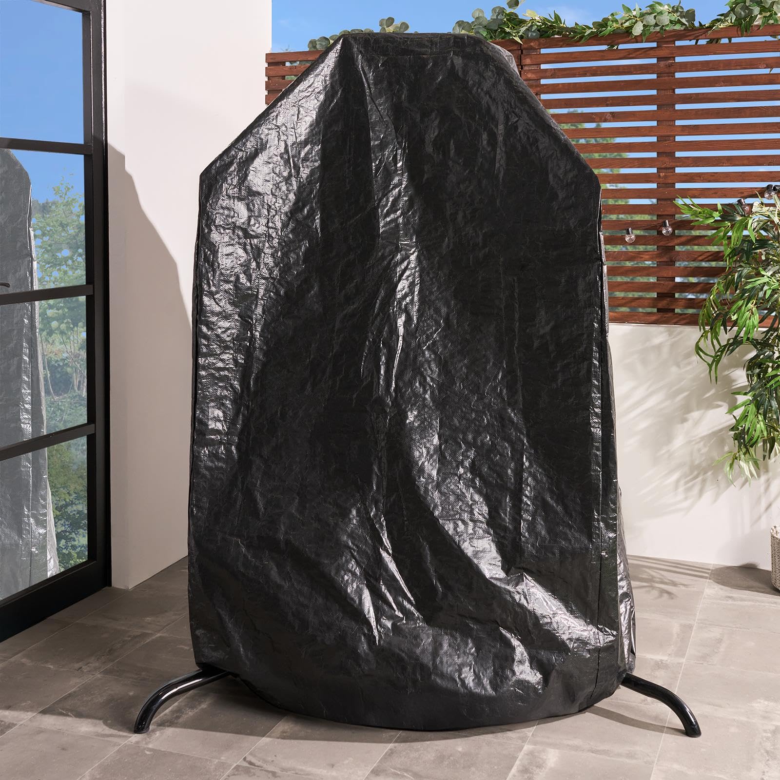 Ohs Garden Egg Chair Cover Outdoor Plastic With Drawstring Heavy DutyDouble from B&Q