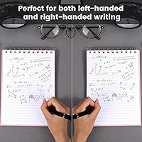 Vista 6 de Yoment Cuadernos de espiral superior para zurdos, de 6 x 9 pulgadas, con rayas universitarias, cubierta impermeable, bloc de notas de 160 páginas