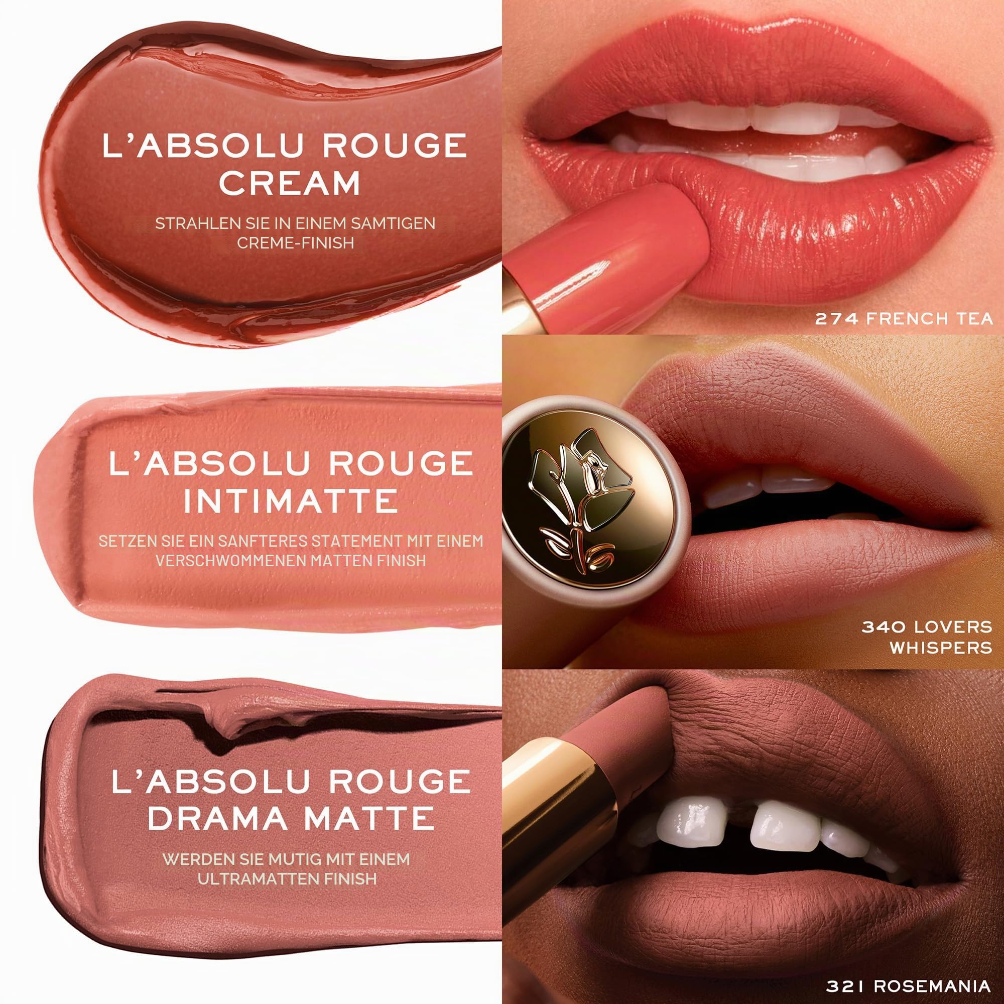 Lancôme L'Absolu Rouge Drama Matte, Lippenstift mit mattem Finish, 3,6g