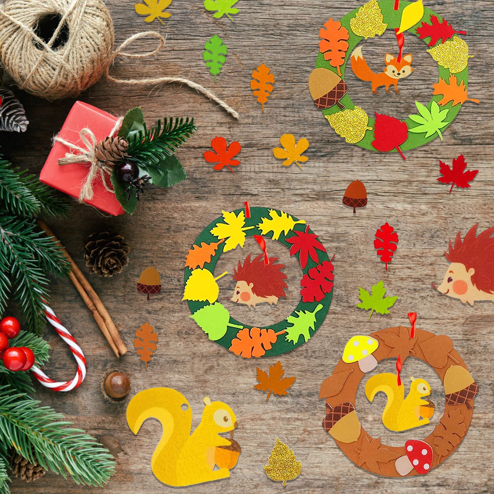 ARONRAVE Juego De Manualidades De Fieltro Para Decoración, 9 Piezas De