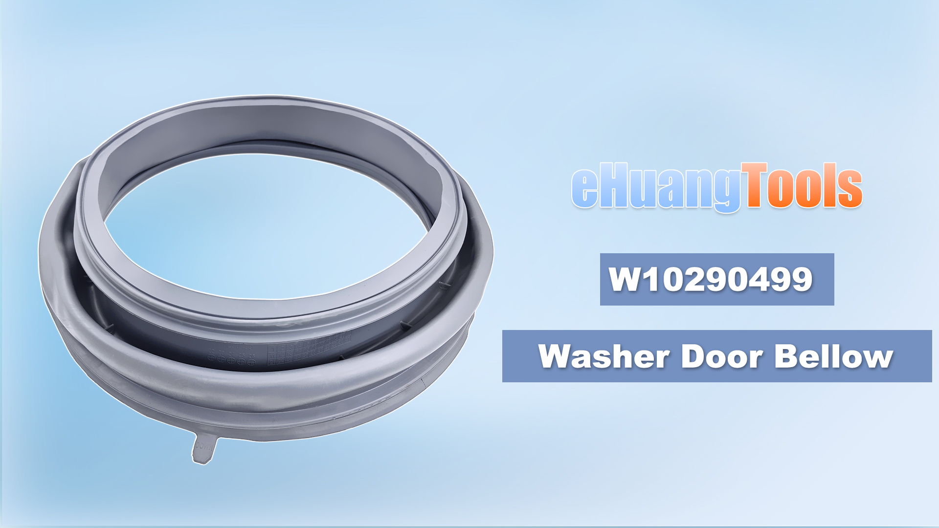 Image of W10290499 WPW10381562 Washer Door Bellow, W10381562 Washing Machine Door Boot Seal Gasket Replacement Parts AP6020669, PS11753988