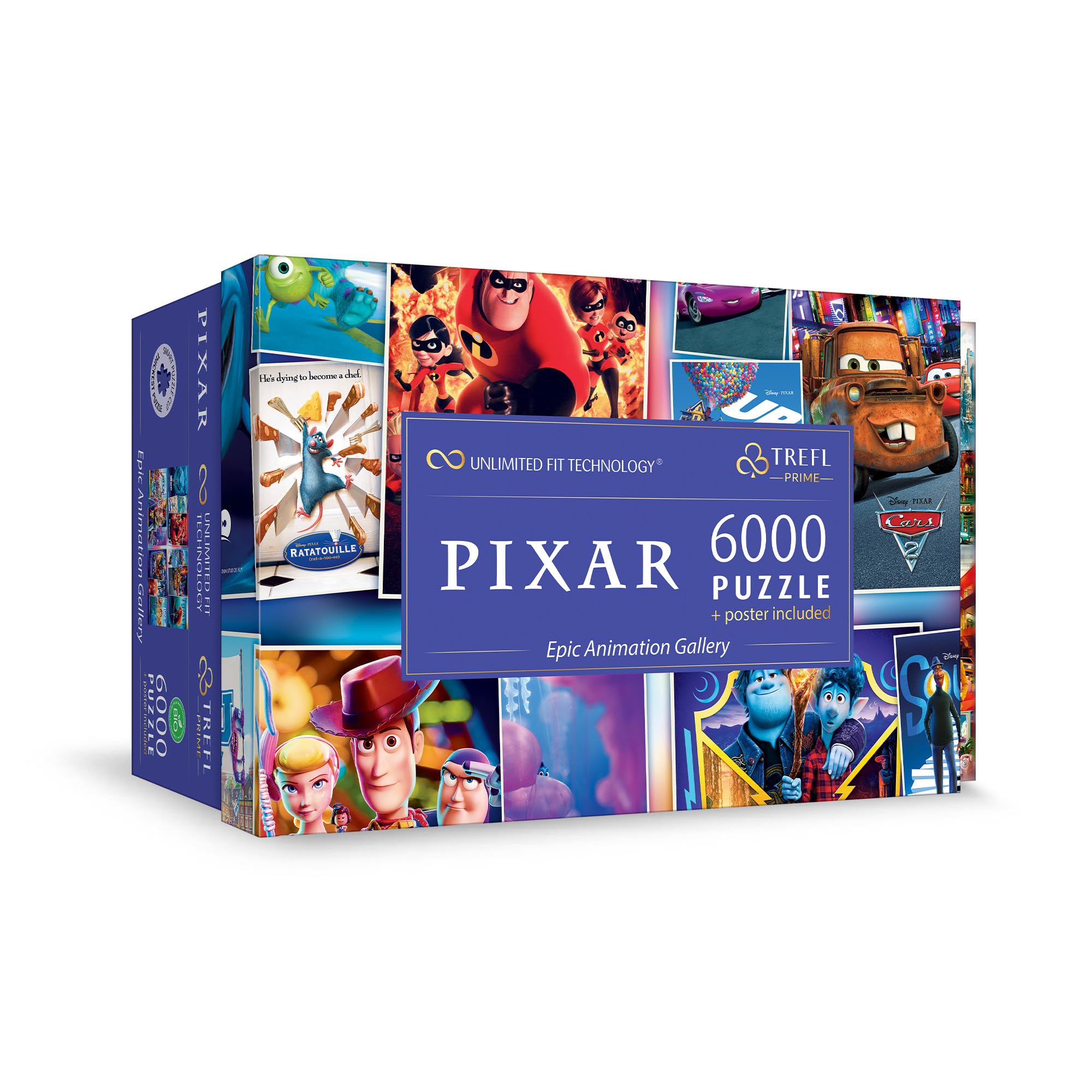 Trefl Prime - Puzzle UFT: Disney Pixar, Epic Animation Gallery - 6000 Elements, Large Game, Thickest Cardboard, for Adults and Children from 12 Years, Multicoloured