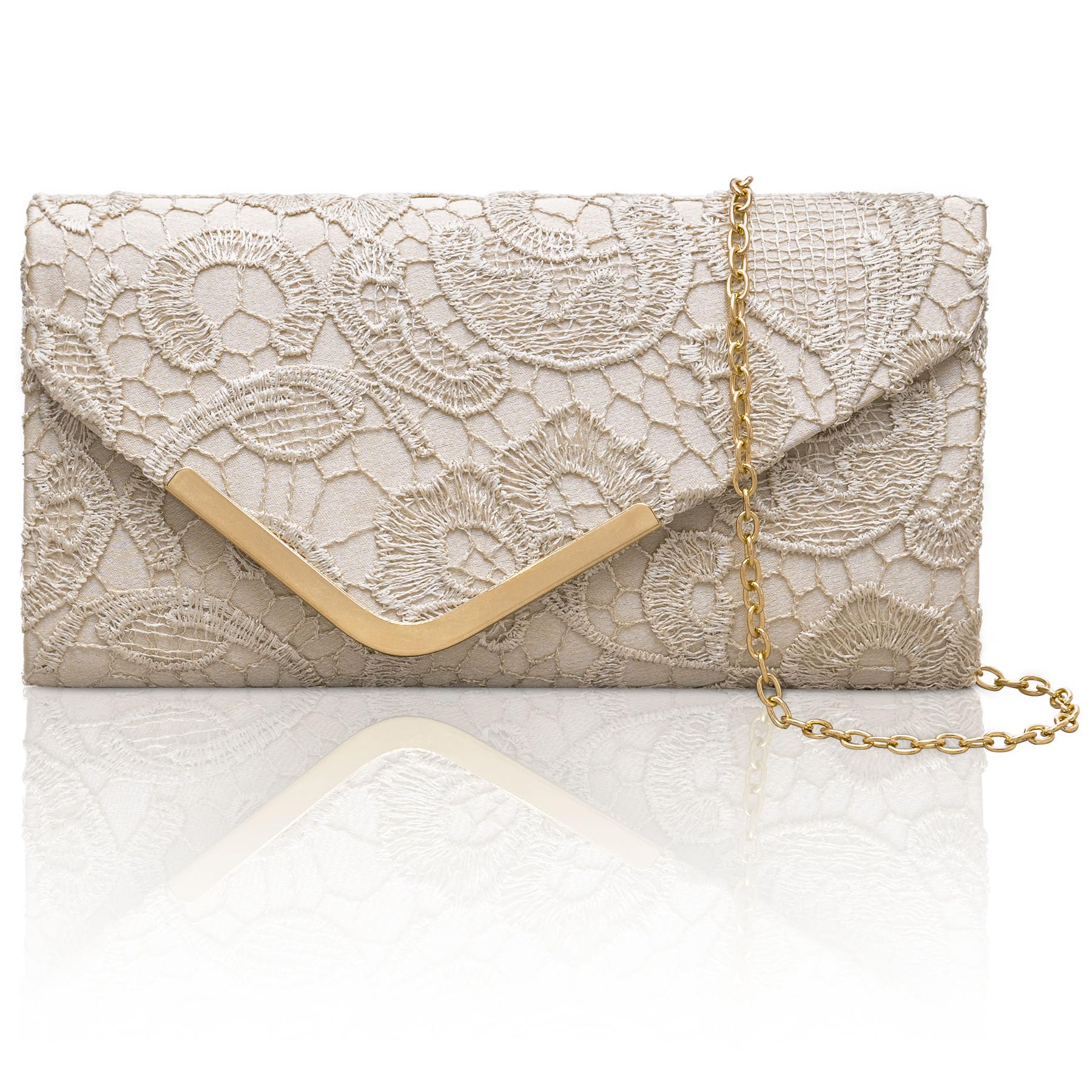 Women's Clutches, Shiny Sequins Evening Bags with Detachable Chain, Envelope Handbags for Ladies, Elegant Cross Body Shoulder Bags Purses Wallet for Women Bridal Prom Party Wedding