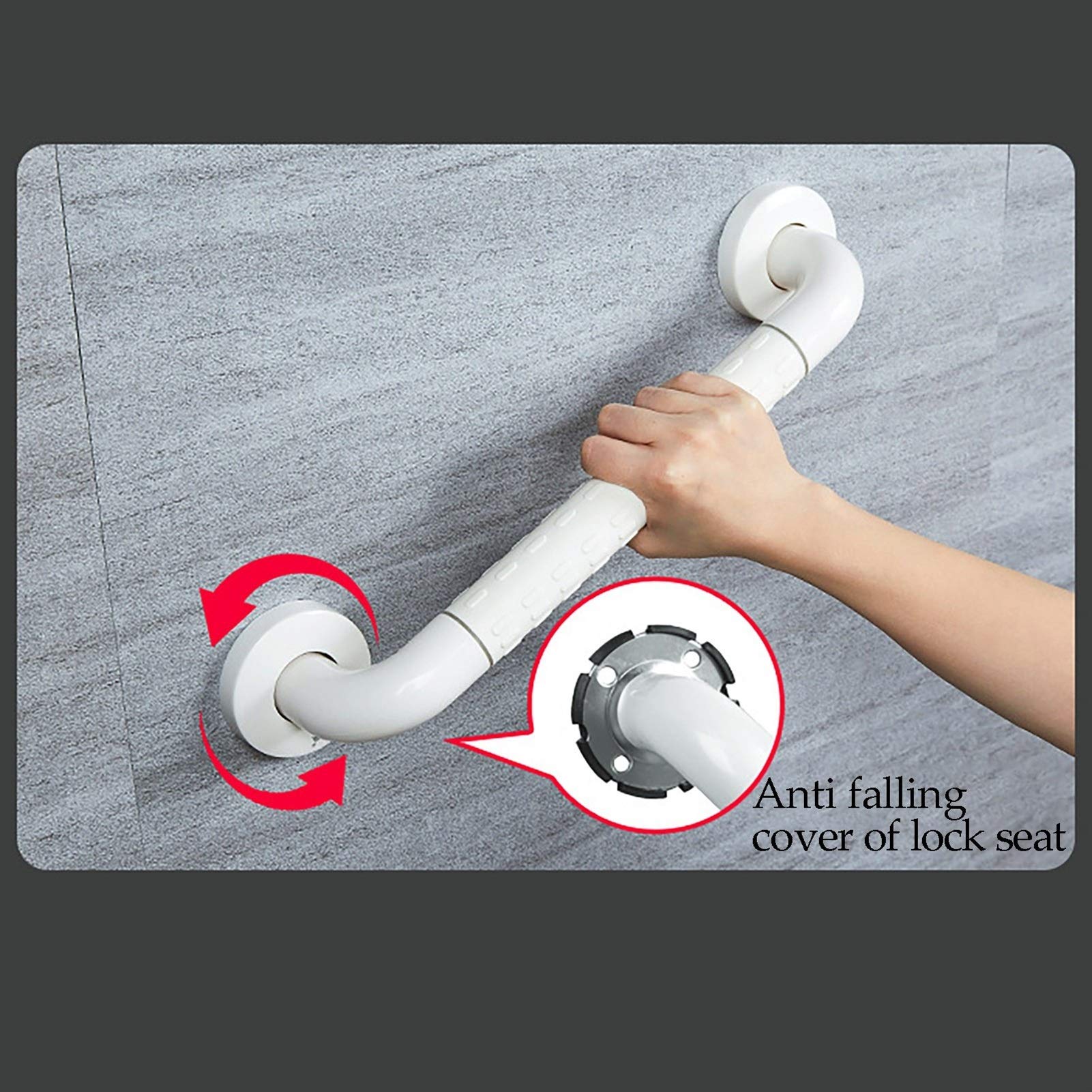 Barra de Agarre Antideslizante de 30 cm para Ducha con Ventosa Resistente, pasamanos y Barras de sujeción para baño, Accesorios de baño (B).