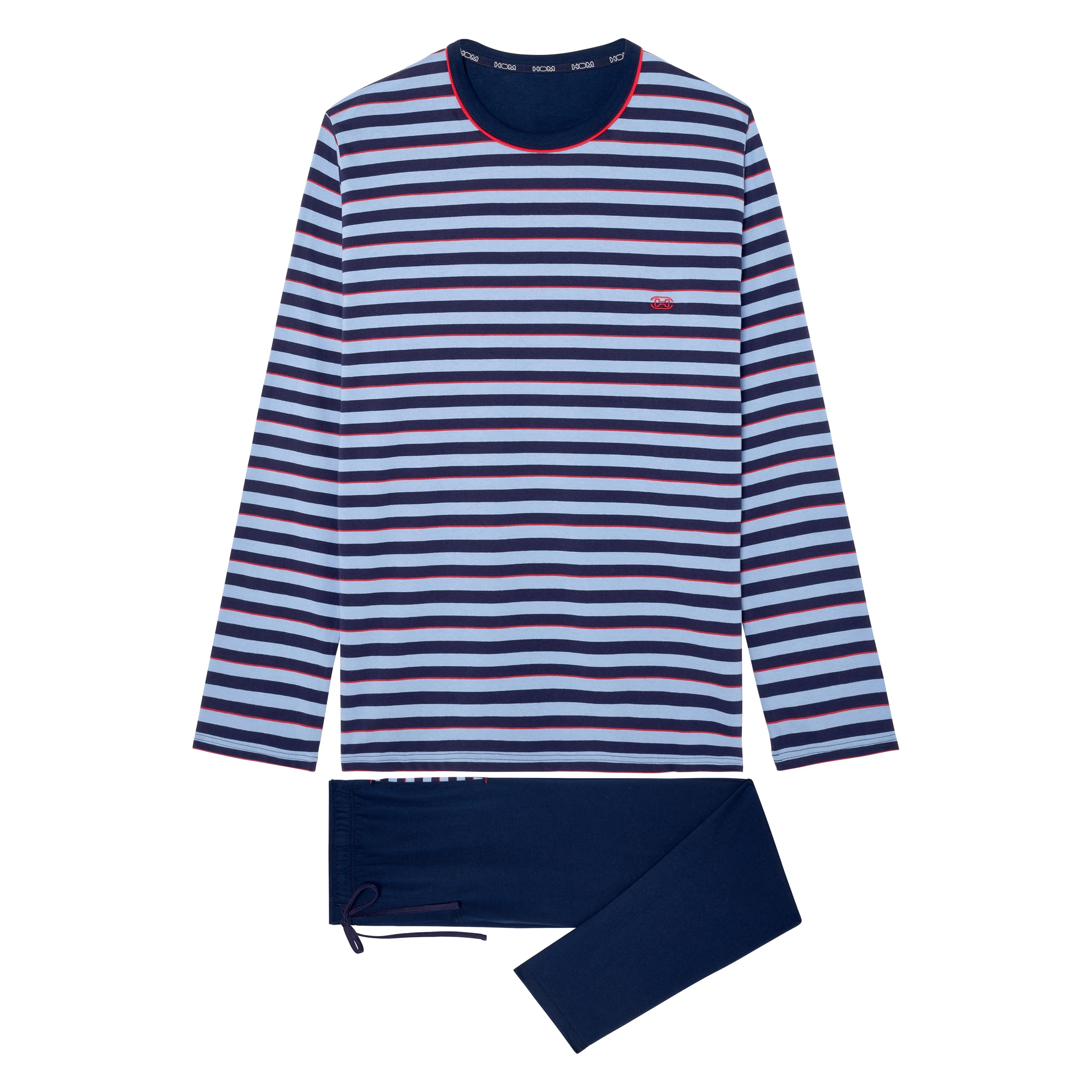 HOM Herren Pyjama Langer Atlantic Pajama Set (1er Pack)