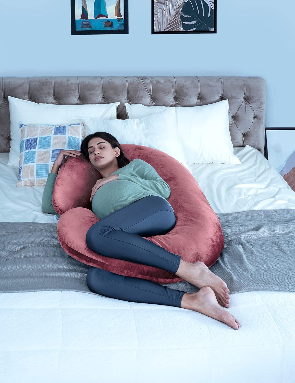 Wakefit Pregnancy Pillow for Pregnant Women 3 Month Warranty