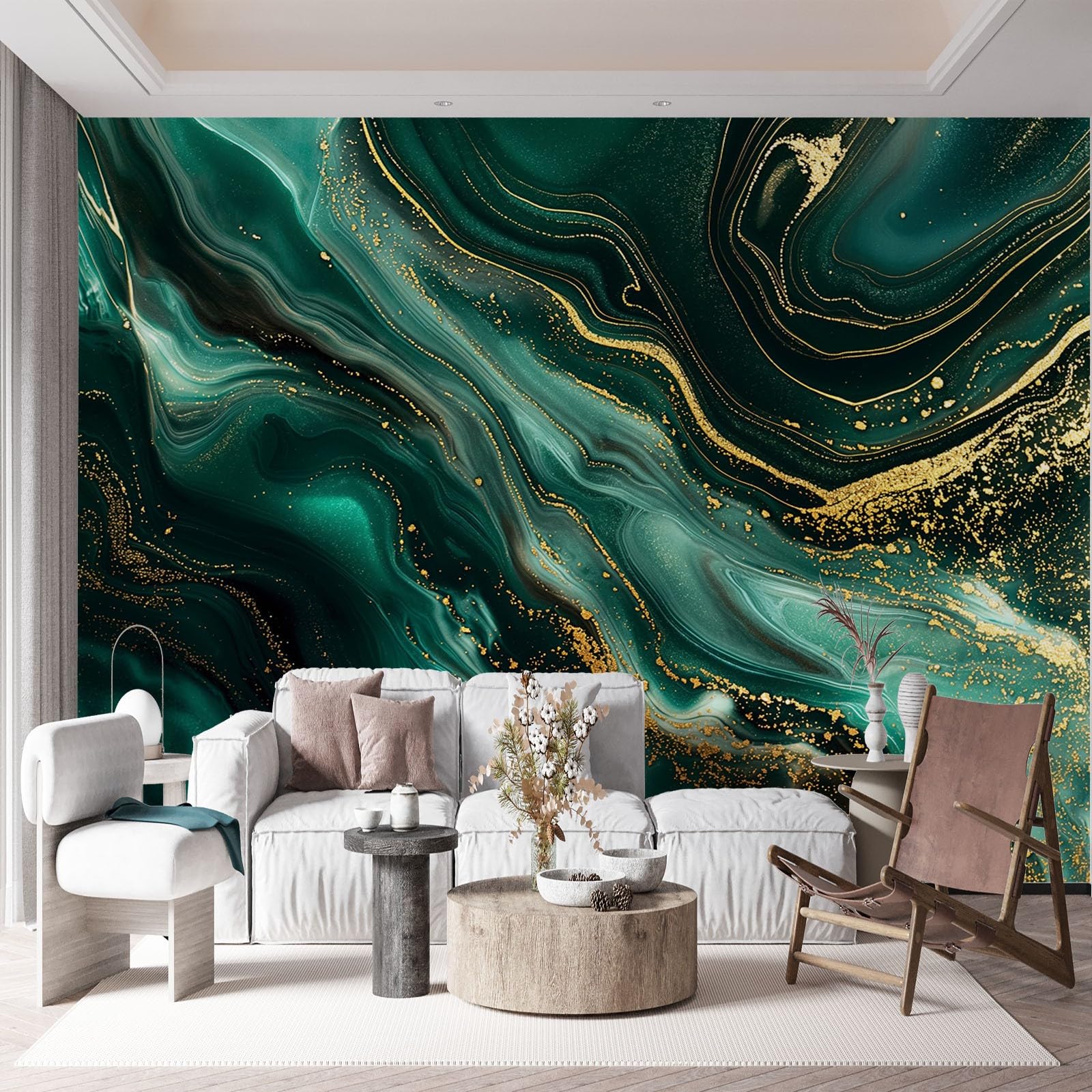3D Wall Mural Marble Stone Stripes Print Photo Wallpaper, Luxury Non-Woven Wall Mural Decoration Poster Picture Design Modern 500 X 280 Cm (W X H