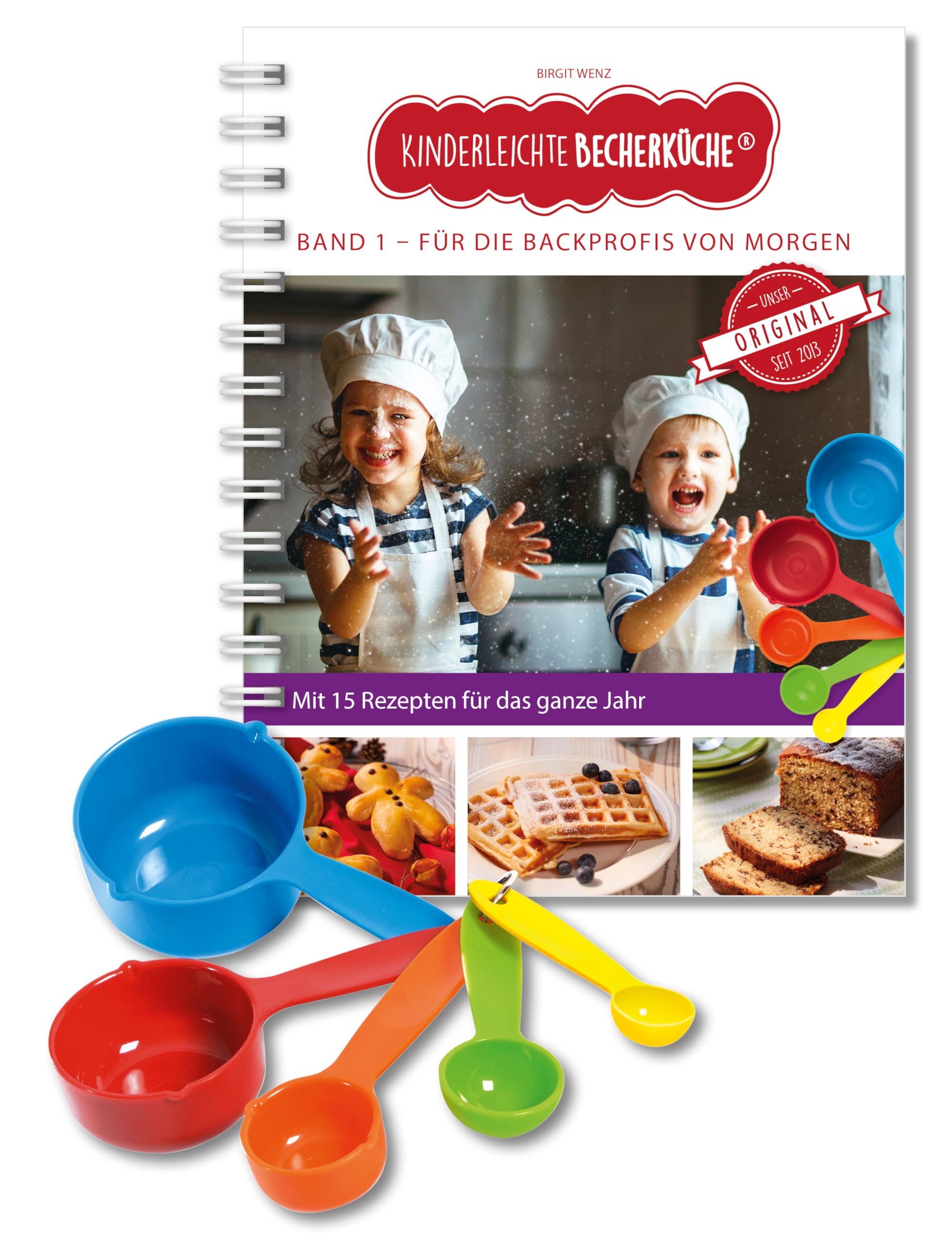 Kinderleichte Becherküche: Für die Backprofis von morgen (Band1), Backbuch inkl. 5-teiliges Messbecher-Set, kinderleicht backen nach Bildern, Backbuch für Kinder ab 3 Jahren, Kochbuch für Kinder