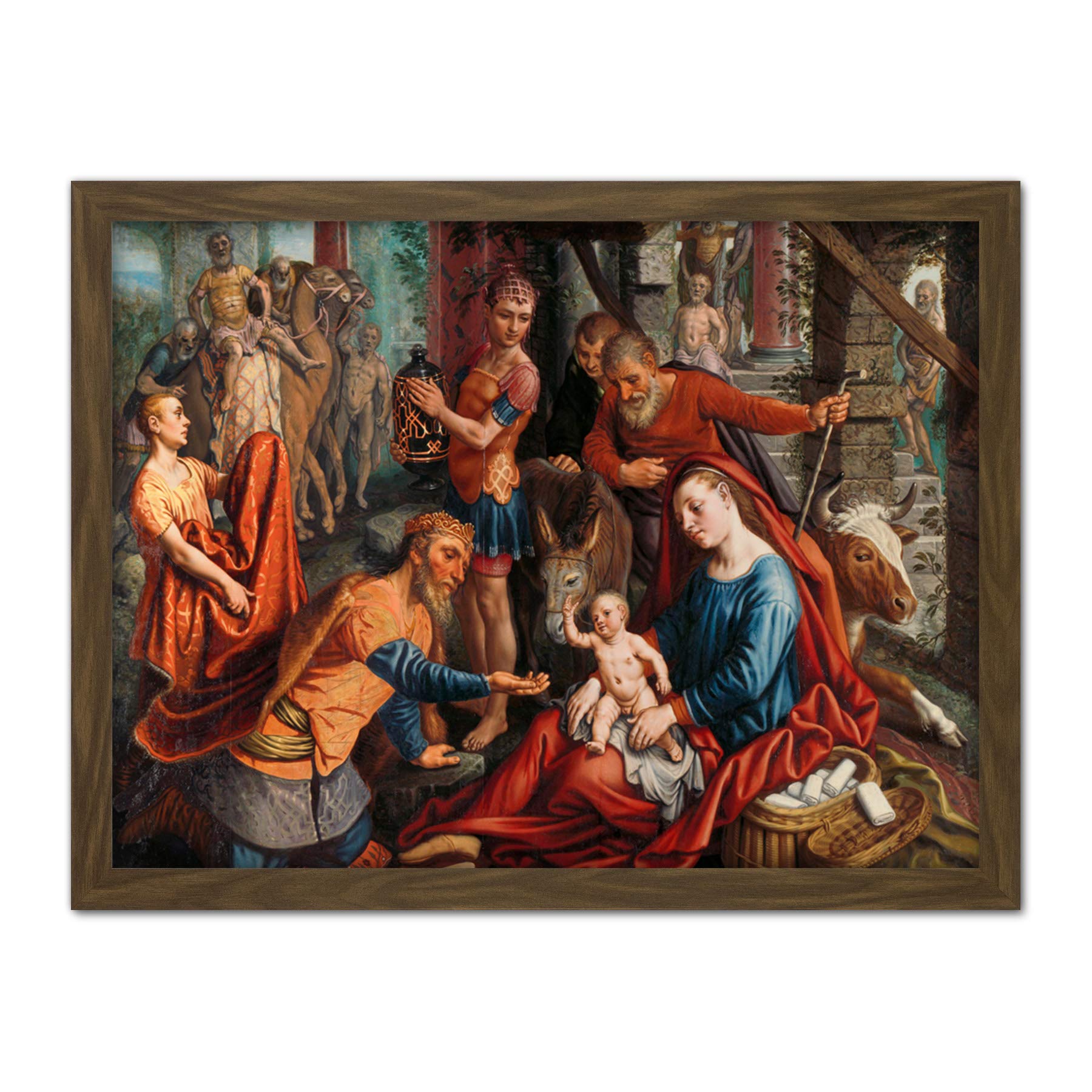 Artery8 Pieter Aertsen The Adoration Of The Magi Aertsen Artwork Framed Wall Art Print 18X24 Inch