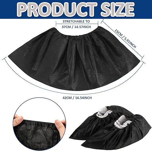 Miniatura 2 de Tigeen 200 unidades100 pares de fundas desechables para zapatos, no tejidas, elásticas, antideslizantes, impermeables, protectores de zapatos para