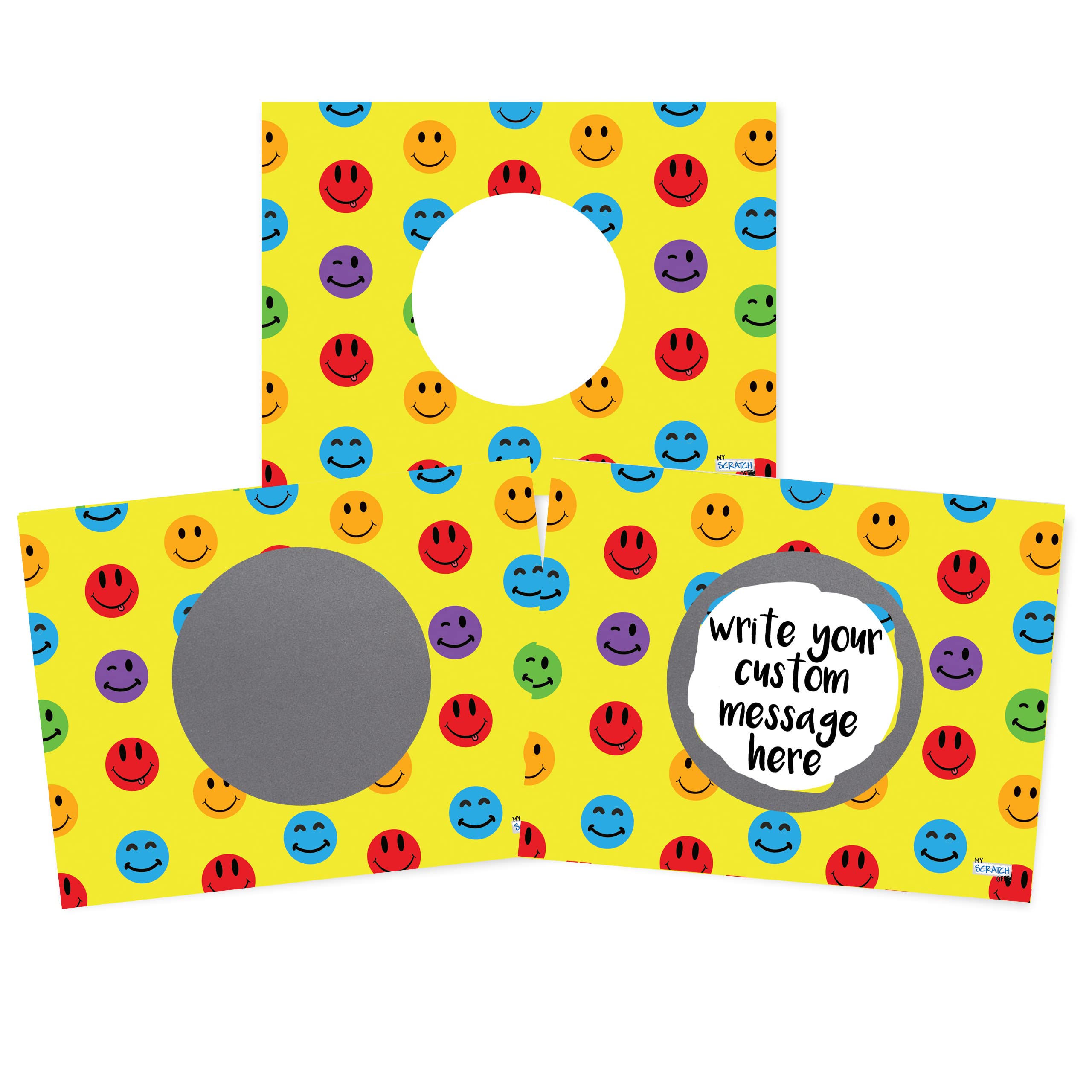 My Scratch Offs - Make Your Own Scratch Off - ScratchNotes - 20 Pack (Smiley Face)
