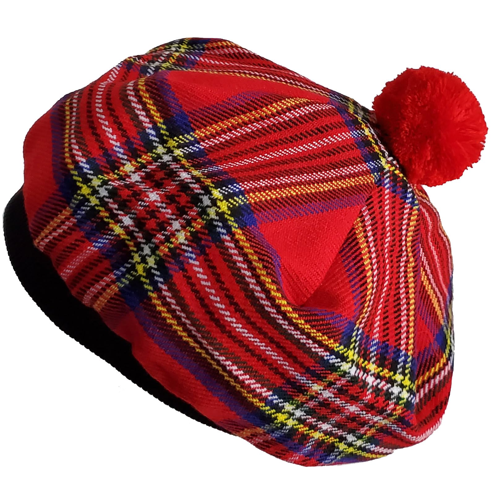 STITCHIFY Tammy Tam O Shanter Hat Bonnet Beret Balmoral Scottish Army Cap - Royal Stewart