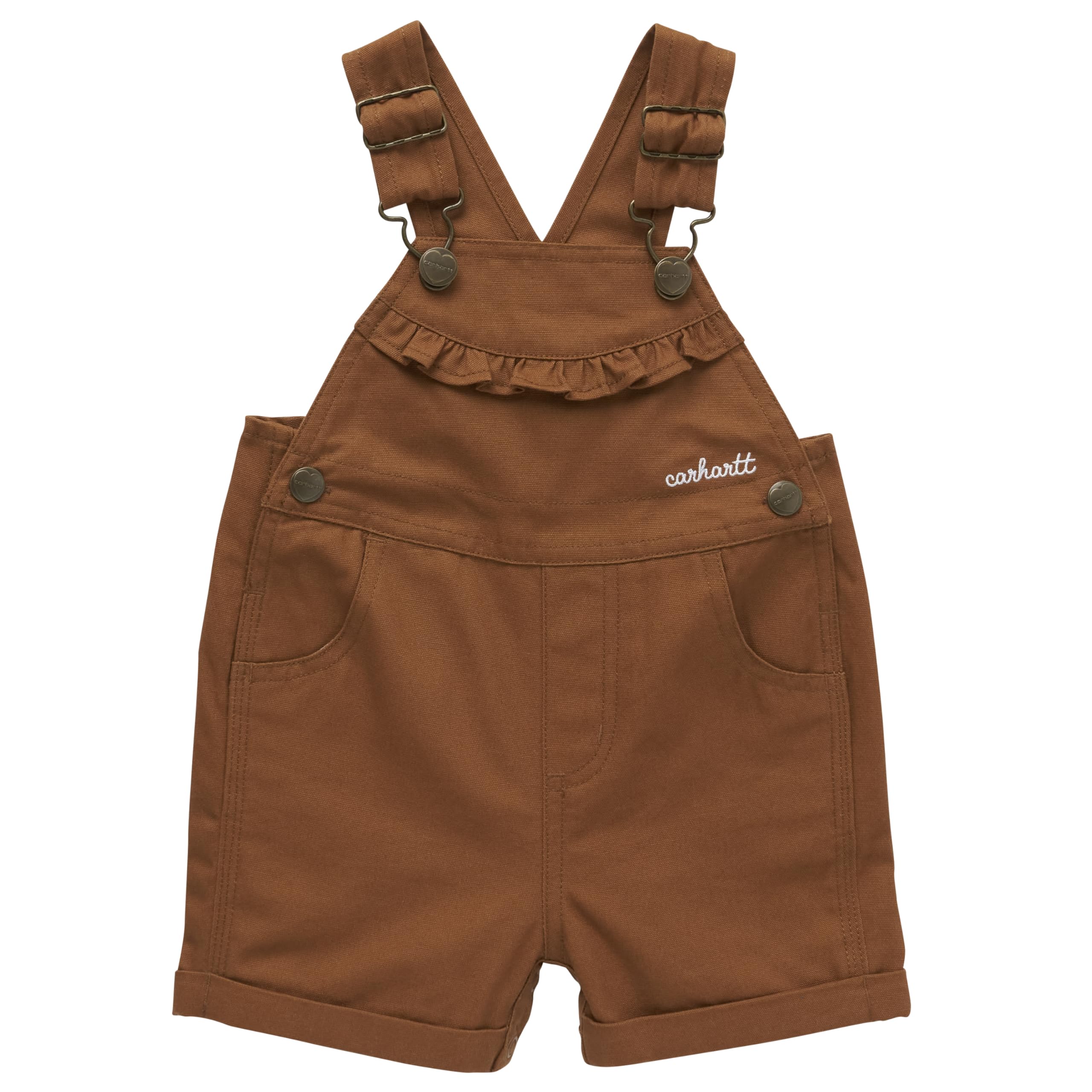 Carhartt CM9748 - Pantalón corto de lona con volantes frontales para niñas