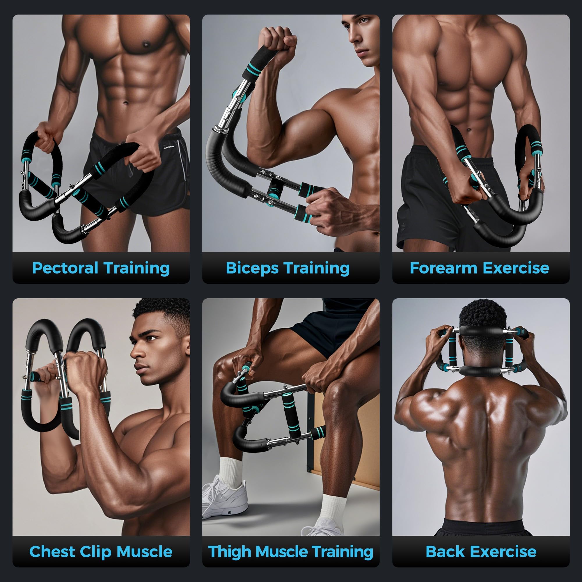 auvstar Twister Arm Trainer,(30-50 kg/65-110 lb)Allenatore Regolabile per Braccia e Pettorali Portatile,Design Rimovibile,Allenamento Pettorali per Allenamento Casa/Ufficio/Viaggio