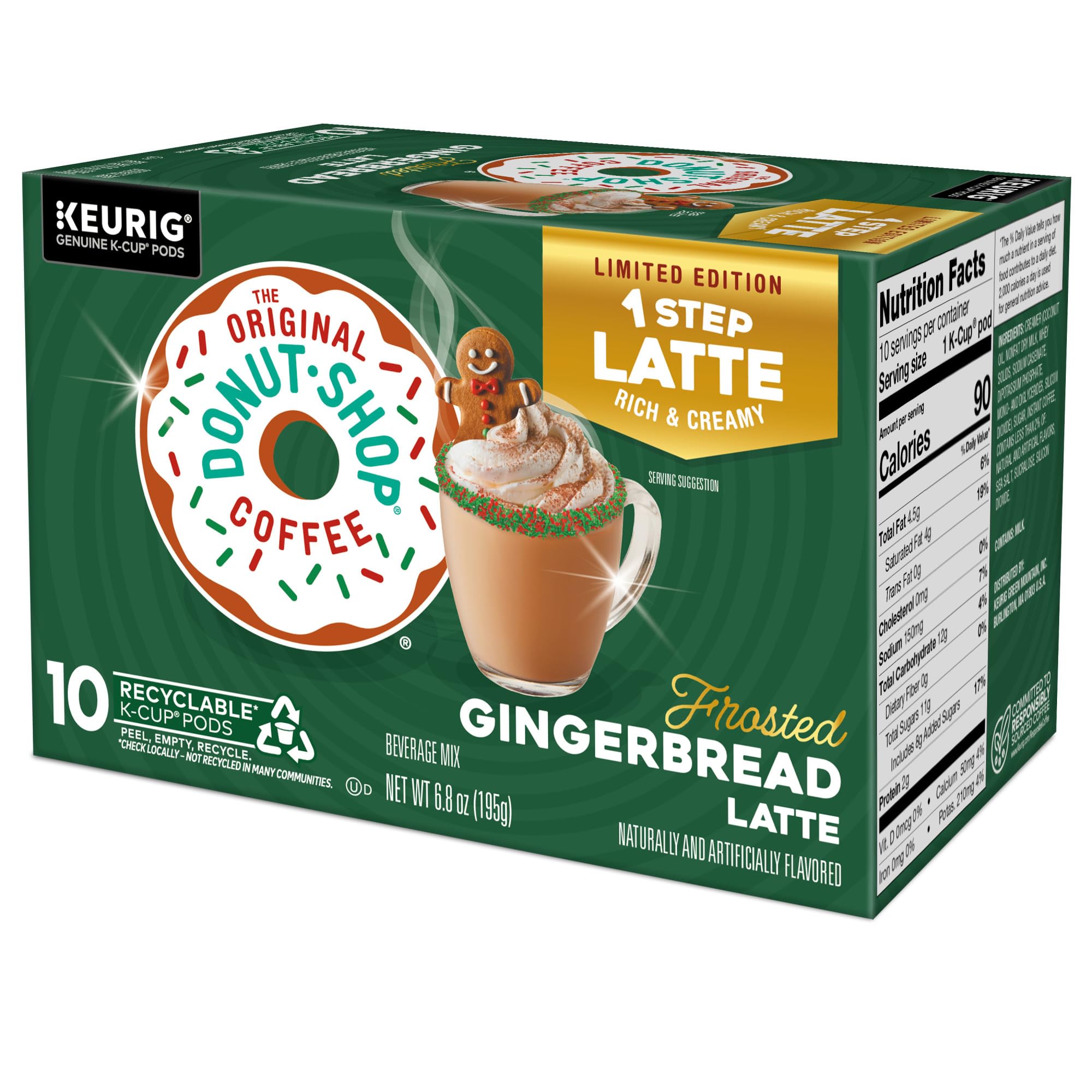 Amazon.com: The Original Donut Shop One Step Latte, Frosted