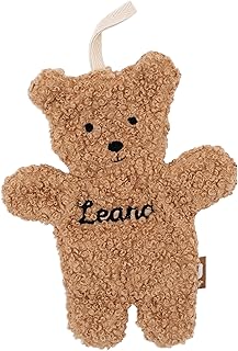 wunderwunsch Jollein Teddy kleines Schnullertuch personalisiert für Baby, Kind, als Geschenk zur Geburt für Kinder und Babys, mit Namen auf Wunsch (Bär Dunkelbraun)