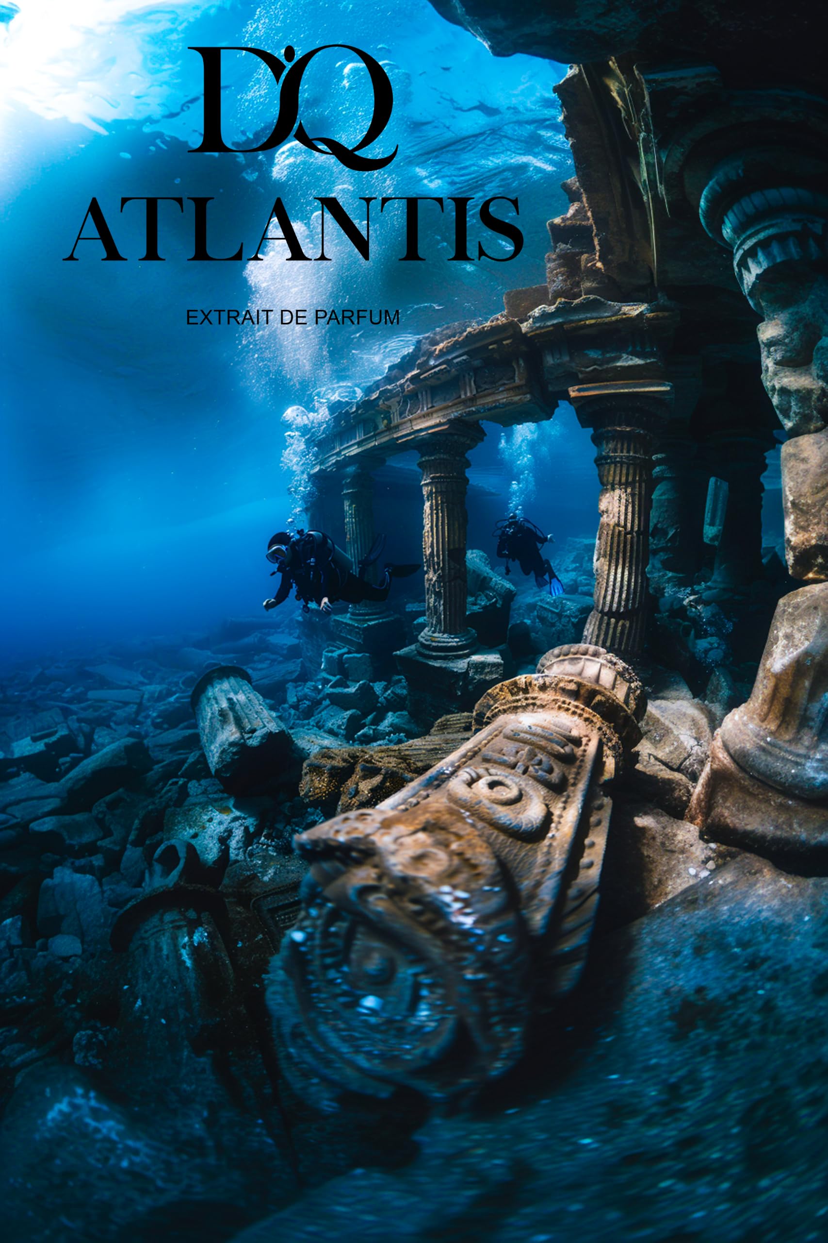 D'QAR ATLANTIS Extrait de Parfum Herren 50 ml – Frischer aquatischer Herrenduft mit Grapefruit, Ingwer & Bergamotte – Langanhaltendes Parfum