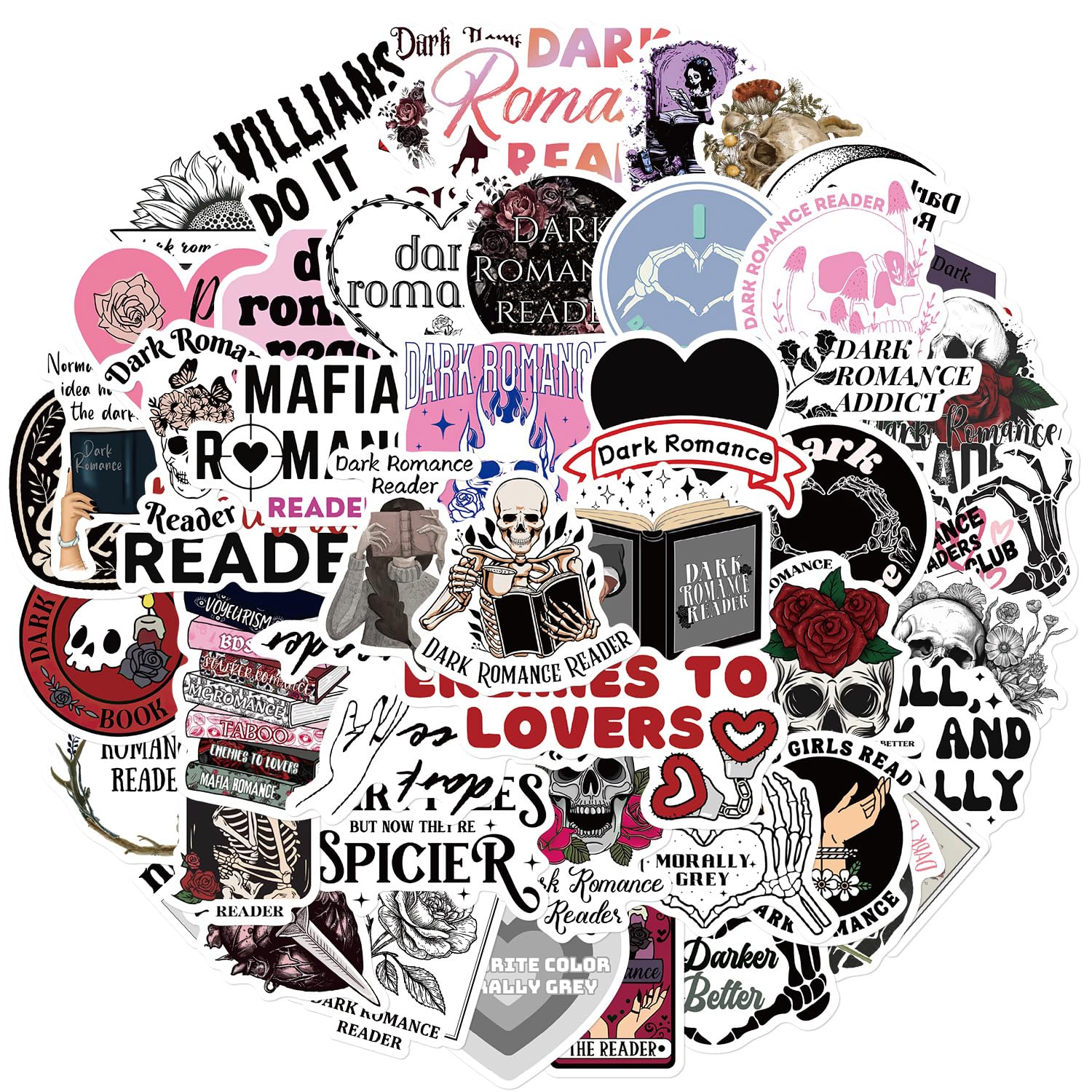 200 Adesivi per libri Buchaufkleber per Kindle, Adesivi romantici per lettori, Adesivi in vinile olografici per laptop, Sticker Book, Bottiglie d' acqua, Diari, Scrapbook, Impermeabili
