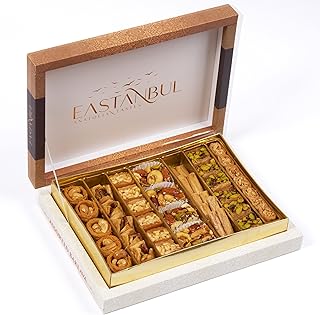 Eastanbul Baklava, 500g, Baklava Pastry, Pistachio Gift Box, Middle Eastern Sweets, Turkish Desserts, Pistachio & Cashew Rich Pastry, Dulces Arabes, Arabic Sweets, Turkish Gifts