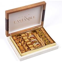 Eastanbul Baklava, 1.1lb, Baklava Pastry, Pistachio Gift Box, Middle Eastern Sweets, Turkish Desserts, Pistachio &amp; Cashew Rich Pastry, Dulces Arabes, Arabic Sweets, Turkish Gifts