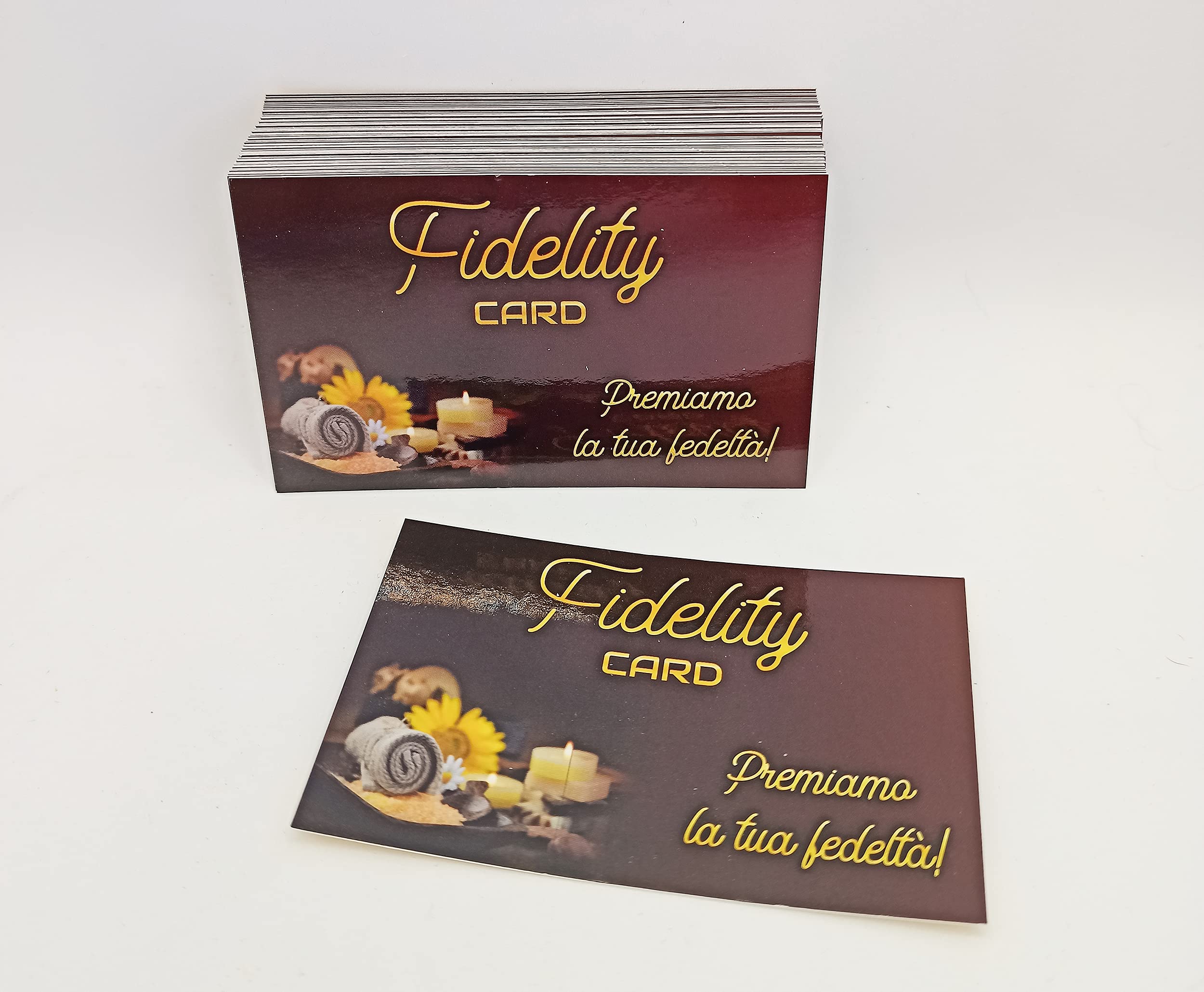 Tessere Fedeltà Per Estetista - Con Bollini Adesivi Colorati, Formato 8x5 Cm, Per Fidelizzare Clienti - Foto 3
