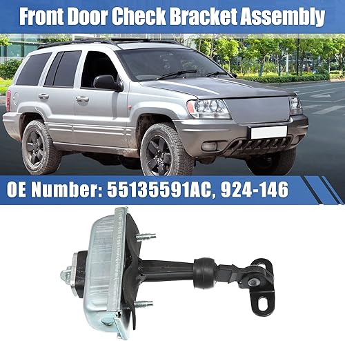 Miniatura 2 de X AUTOHAUX Correa de retención de puerta Ensamblaje de control de puerta para Jeep Grand Cherokee 55135591AC Frente Izquierdo Puerta Lado del