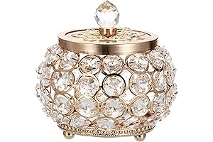 Hipiwe Crystal Jewelry Keepsake Box - Luxury Decor for Your Precious Treasures