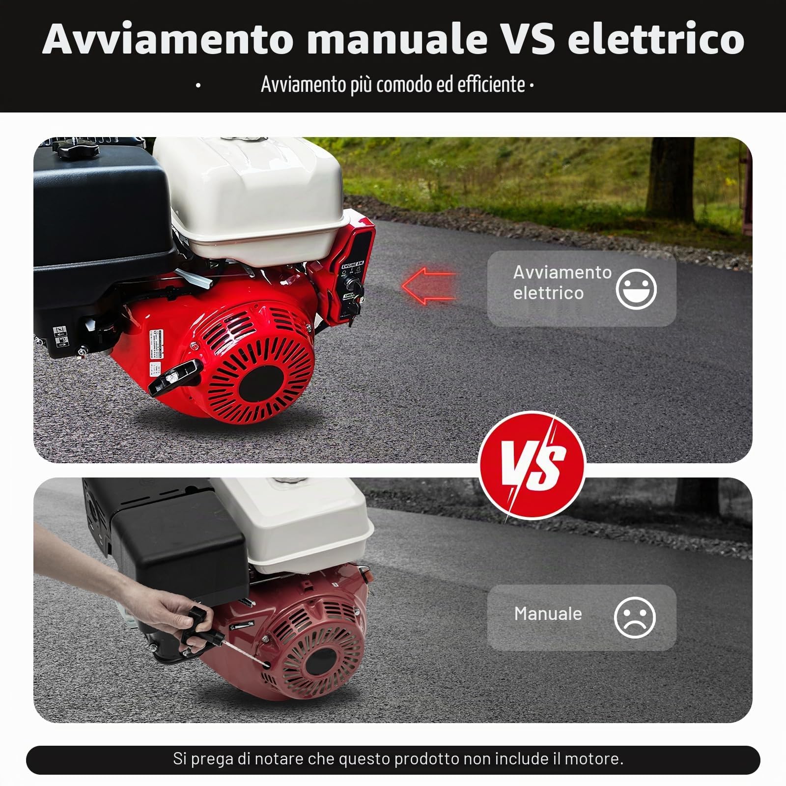 13HP Volano Starter Kit elettrico per Honda GX390 Starter Kit di avviamento elettrico del volano con interruttore di accensione del motore di avviamento a ingranaggio