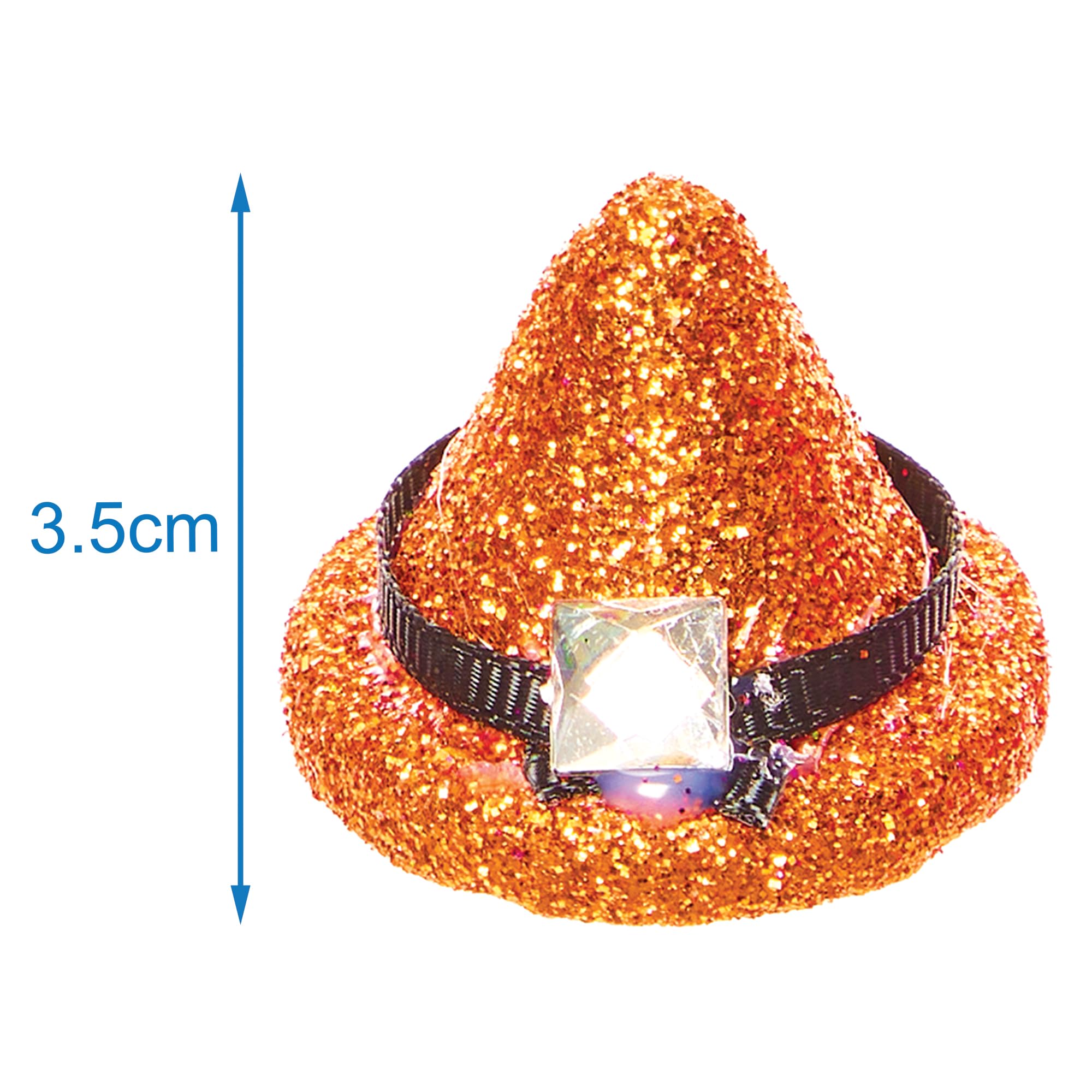 Baker Ross FX600 Glitter Witch Hat Decorations - Pack of 10, Halloween Decorations for Arts and Crafts, Black, Green, Orange and Purple - Image 4