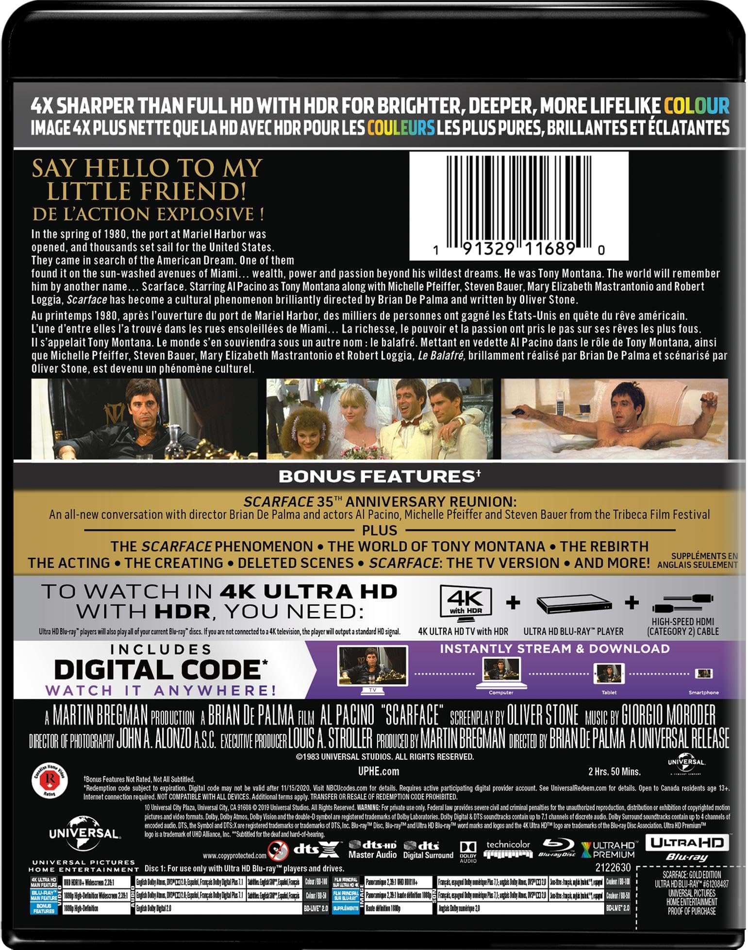 Scarface (1983) – Gold Edition 4K Ultra HD + Blu-ray + Digital