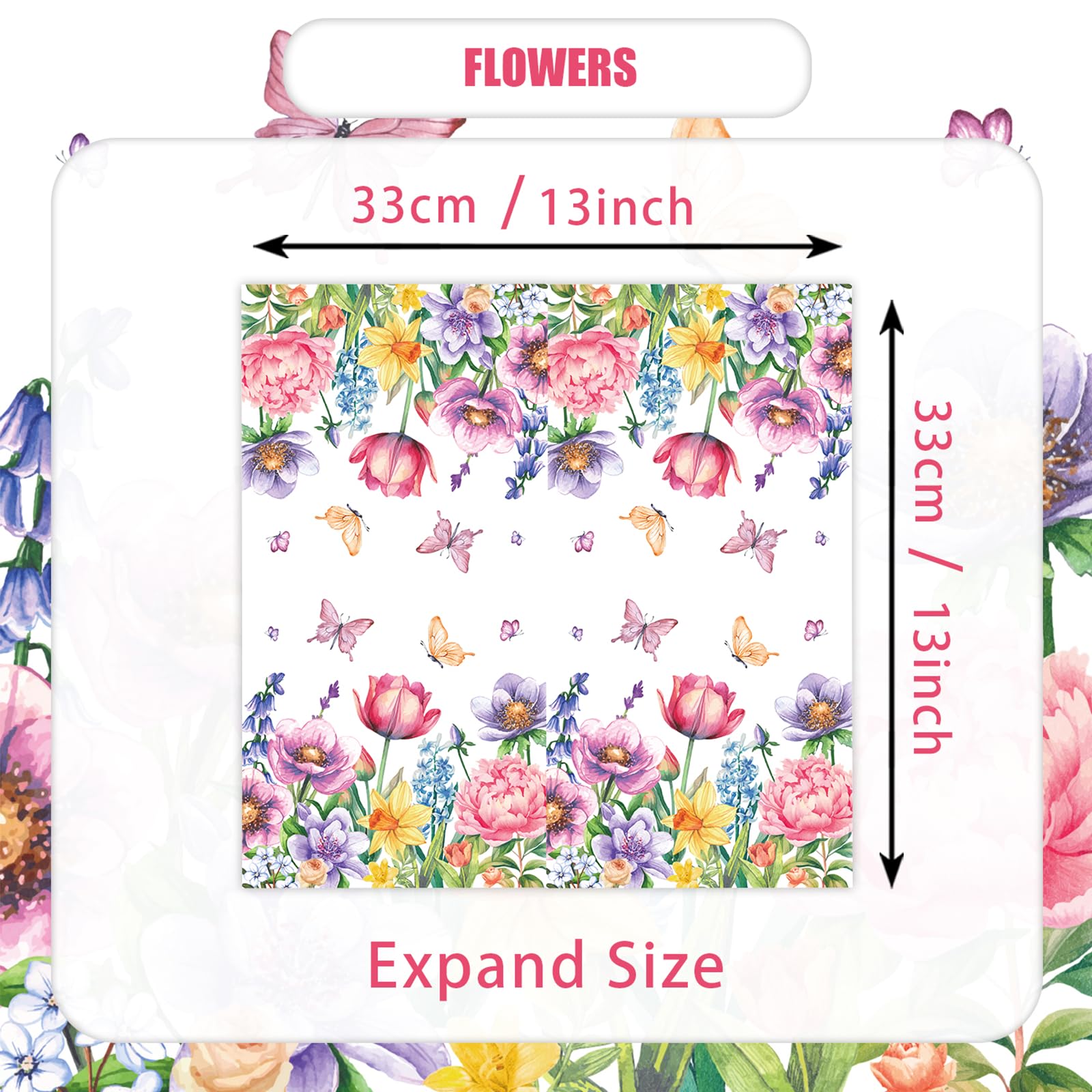 Tovaglioli Decorativi Farfalla Rosa 60 Tovaglioli Da Cocktail A Forma Di Farfalla - Viola E Rosa, 33x33 Cm, Per Feste E Decorazione Tavola Tovaglioli Decorativi 33x33 Cm