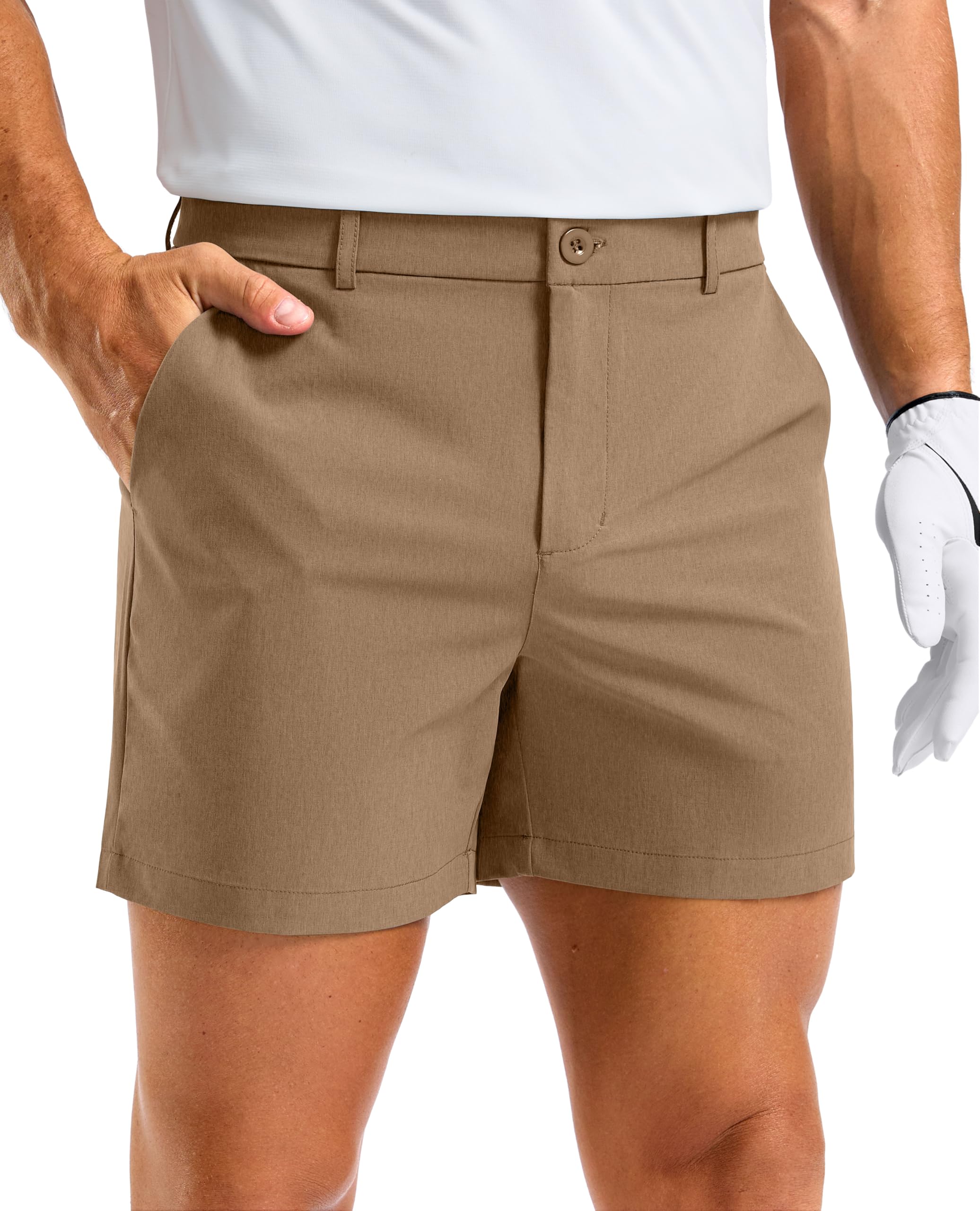 Soothfeel Men's Casual Shorts 5/7/9 Inch Golf Dress Shorts with 4 Pockets