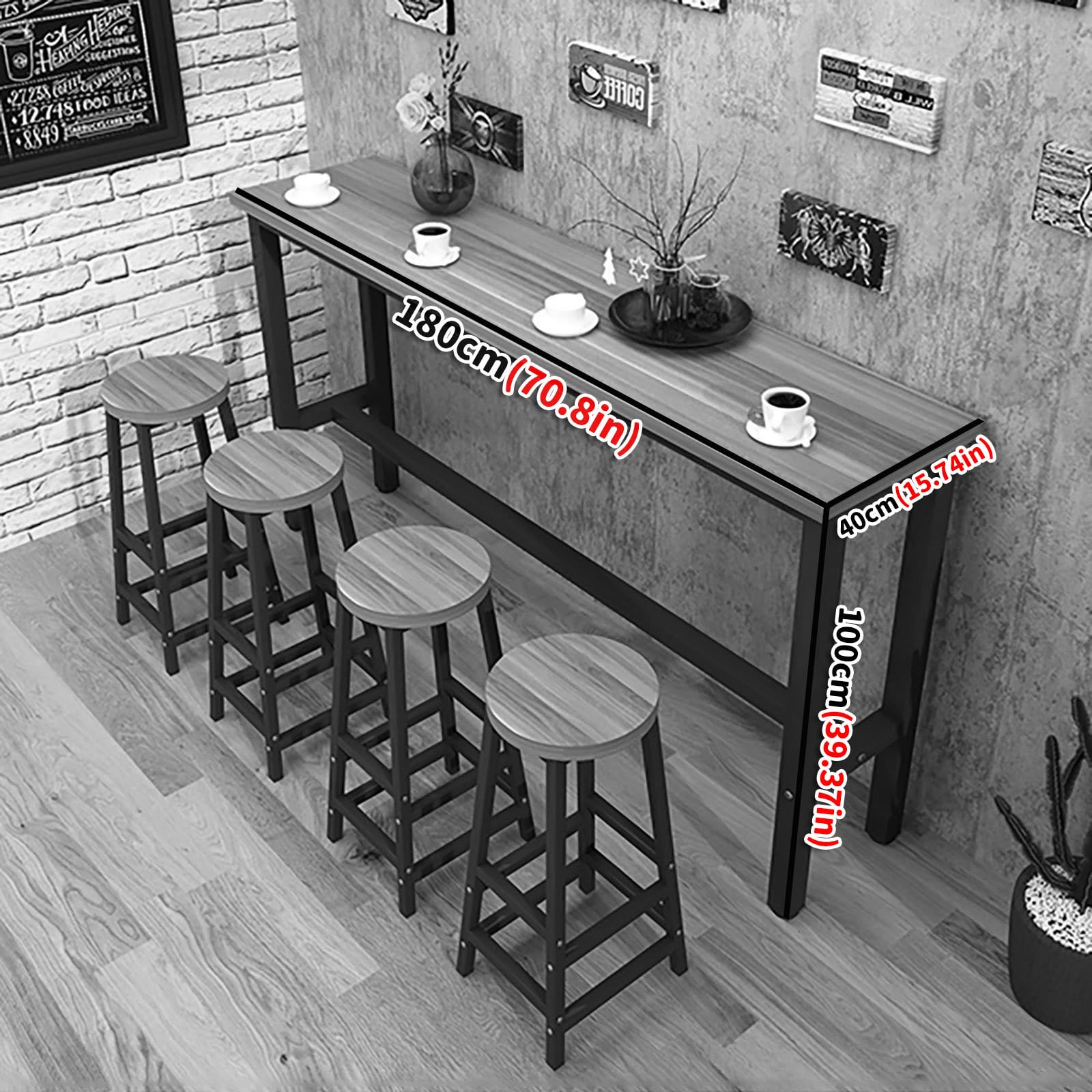 Amazon｜FVTVHEV カウンターテーブル 4人用 ダイニングテーブル バー