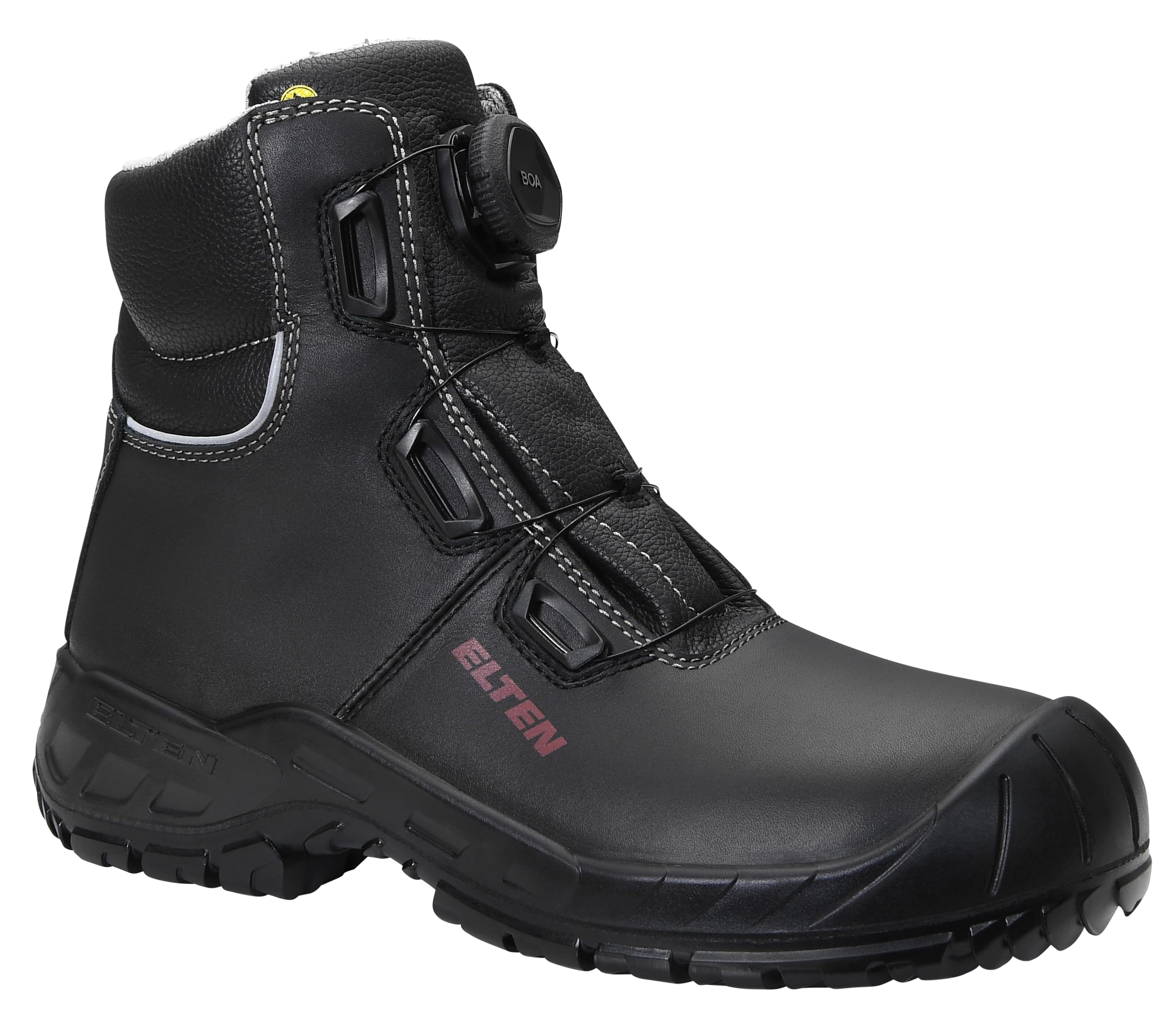 ELTEN Sicherheitsschuhe Laurenzo BOA Mid ESD S3S, Damen und Herren, Leder, Stahlkappe, leicht, robust