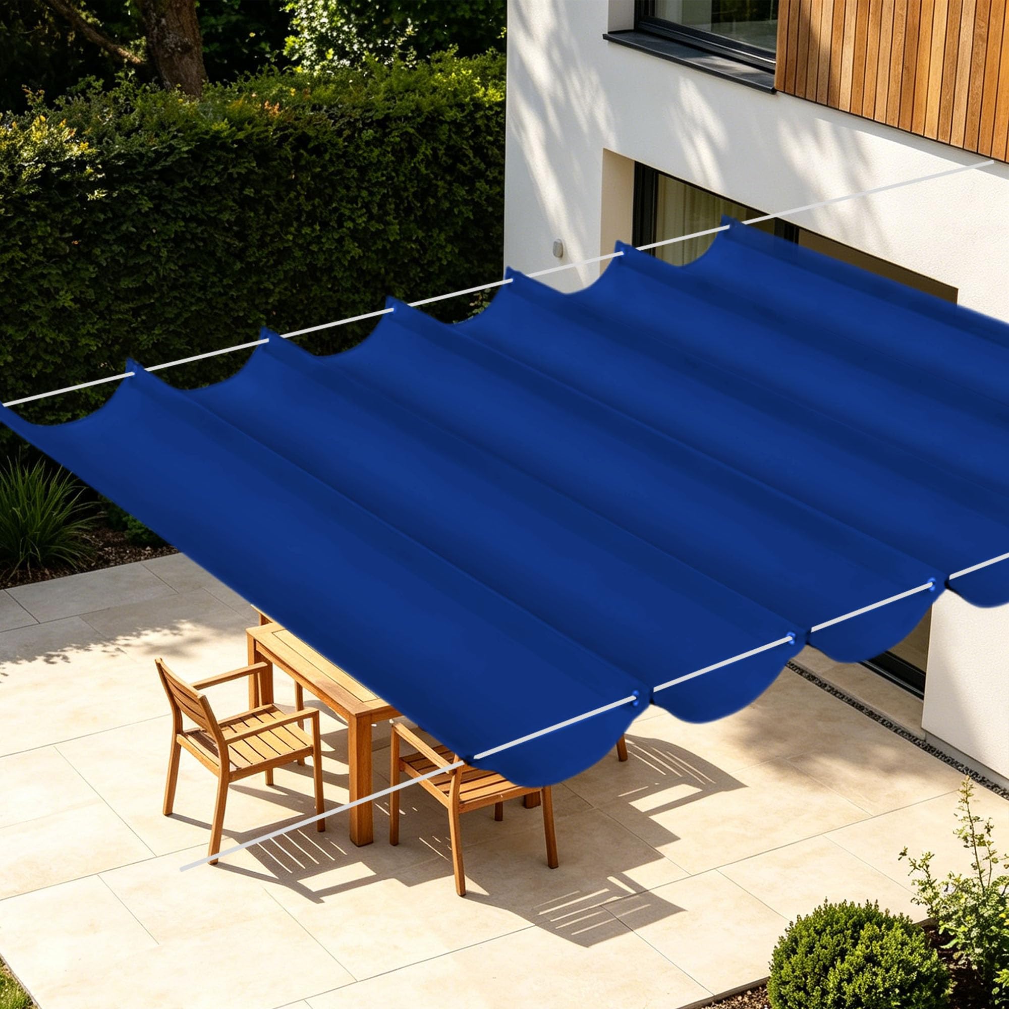 Toile ombrage extérieur anti-UV pour des déjeuners frais en terrasse