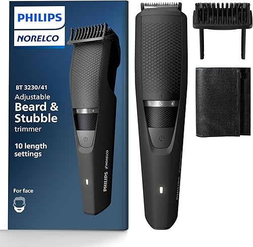Philips Norelco BT323041 - Cortadora de barba y cortapelos sin cables, recargable, longitud ajustable, recortadora de barba y cortadora de pelo, no