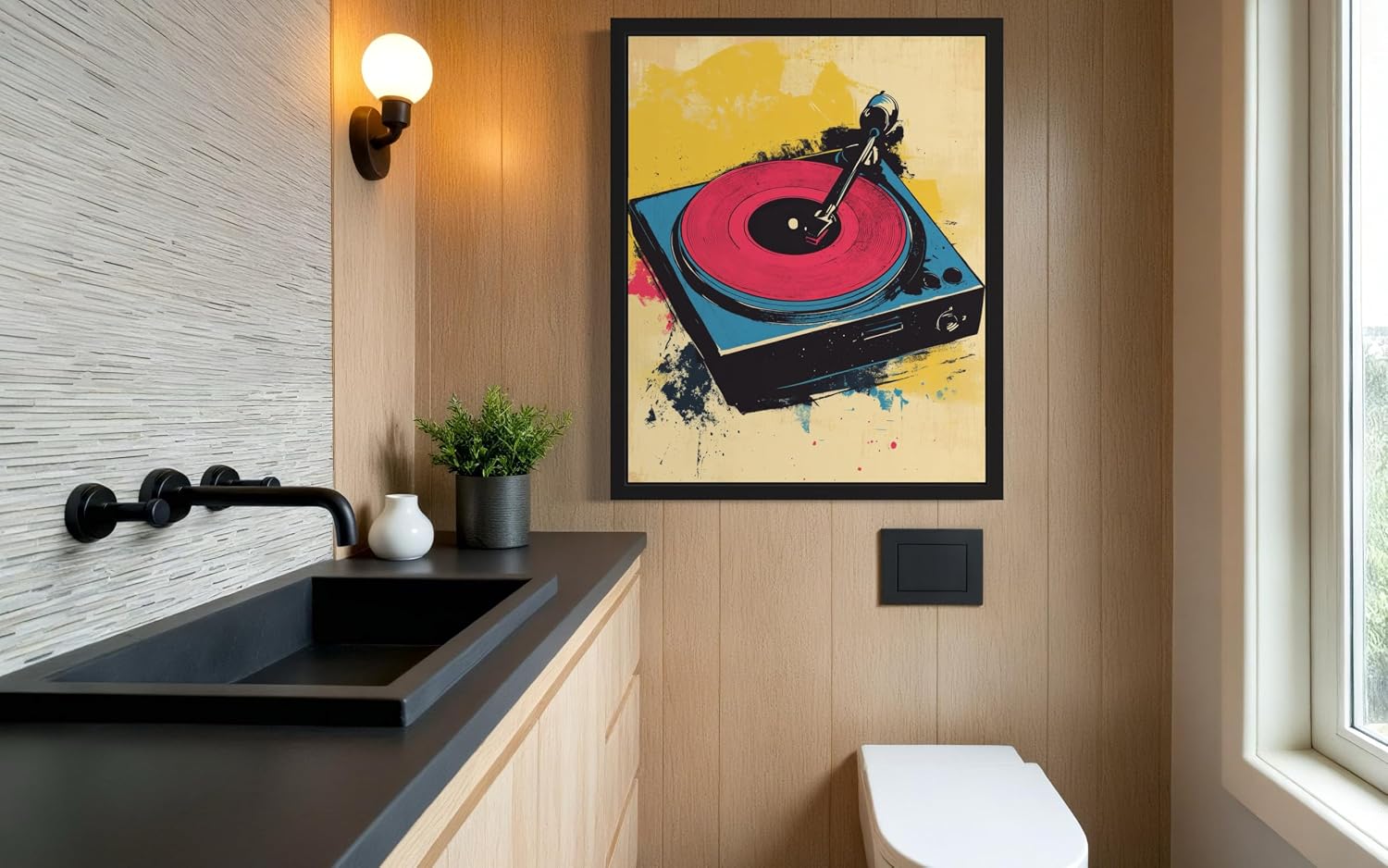 Record Player Pop UnFramed Art Print Poster, Vintage Retro Wall Art Decor Paintings Classic Artwork for Bedroom Living Room Decorations. Gallery 14B (Record Player, 10"L x 8"W, Unframed) image 2