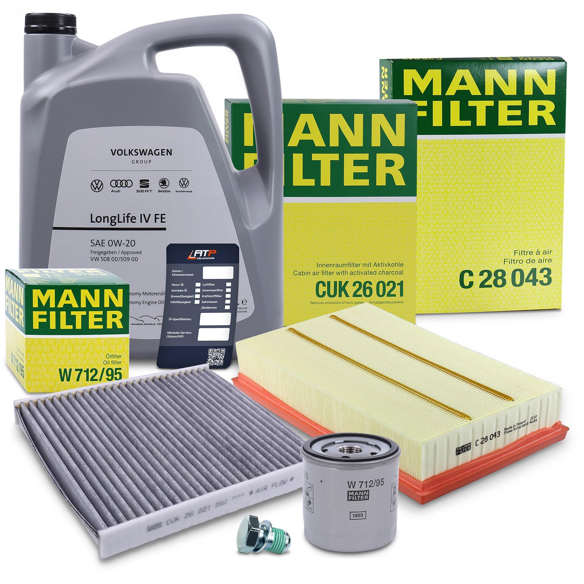 Set bestehend aus Inspektionspaket Set A + 5l 0W-20 Motoröl 41109052