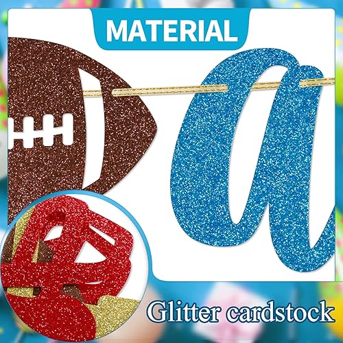 Miniatura 3 de Cartel con purpurina de It's A Boy, decoraciones de baby shower, letrero de bebé, decoración de fiesta de fútbol Oh Baby, pre-encordado, azul bebé