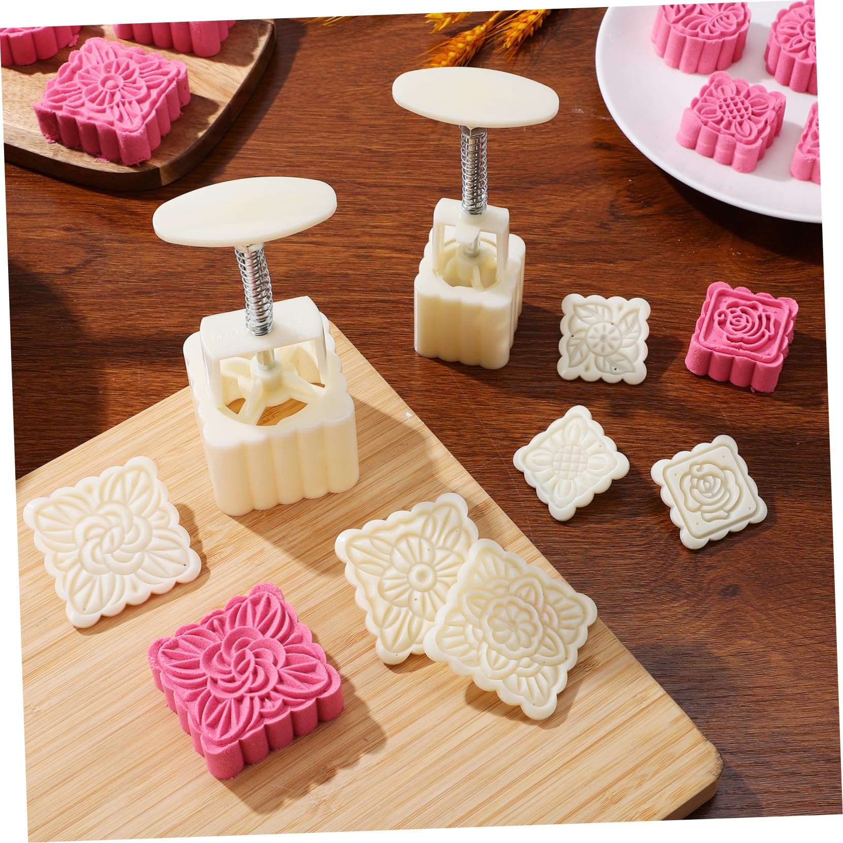Molde para Pastel de Luna de Sellos para Galletas Tradicionales Chinas Herramienta de Hornear para Pastel de Luna y Decoración de Fiesta