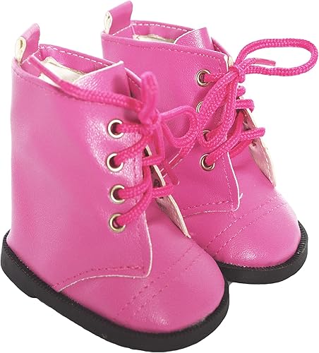 Miniatura 3 de Botas de muñeca de 18 pulgadas, 3 botas elegantes para tus Kennedy y amigos, muñecas de 18 pulgadas, botas de muñeca de 18 pulgadas (rosa claro,