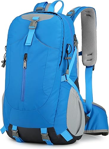 Miniatura 9 de Mochila de senderismo para hombres y mujeres, viajes, deportes al aire libre, mochila ligera, camping, bolsa, impermeable, 40L., Amarillo, Grande,
